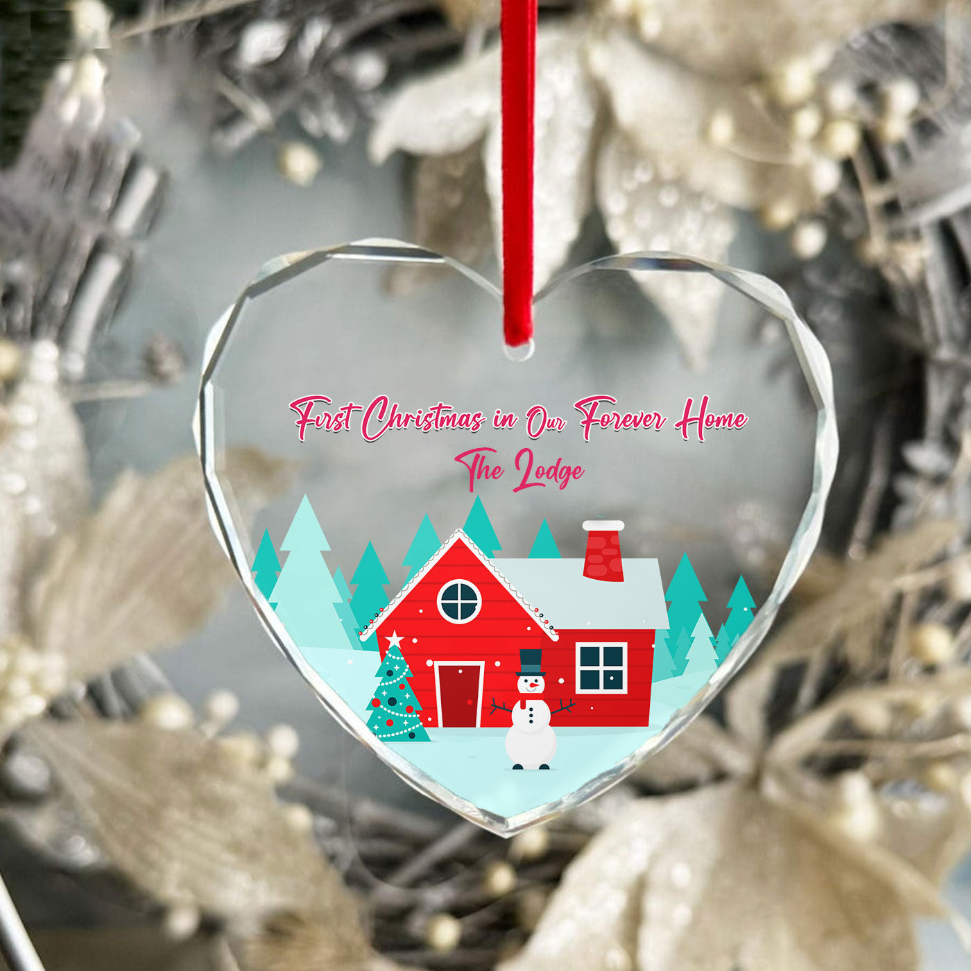 Christmas in Our Forever Home | Glass Ornament