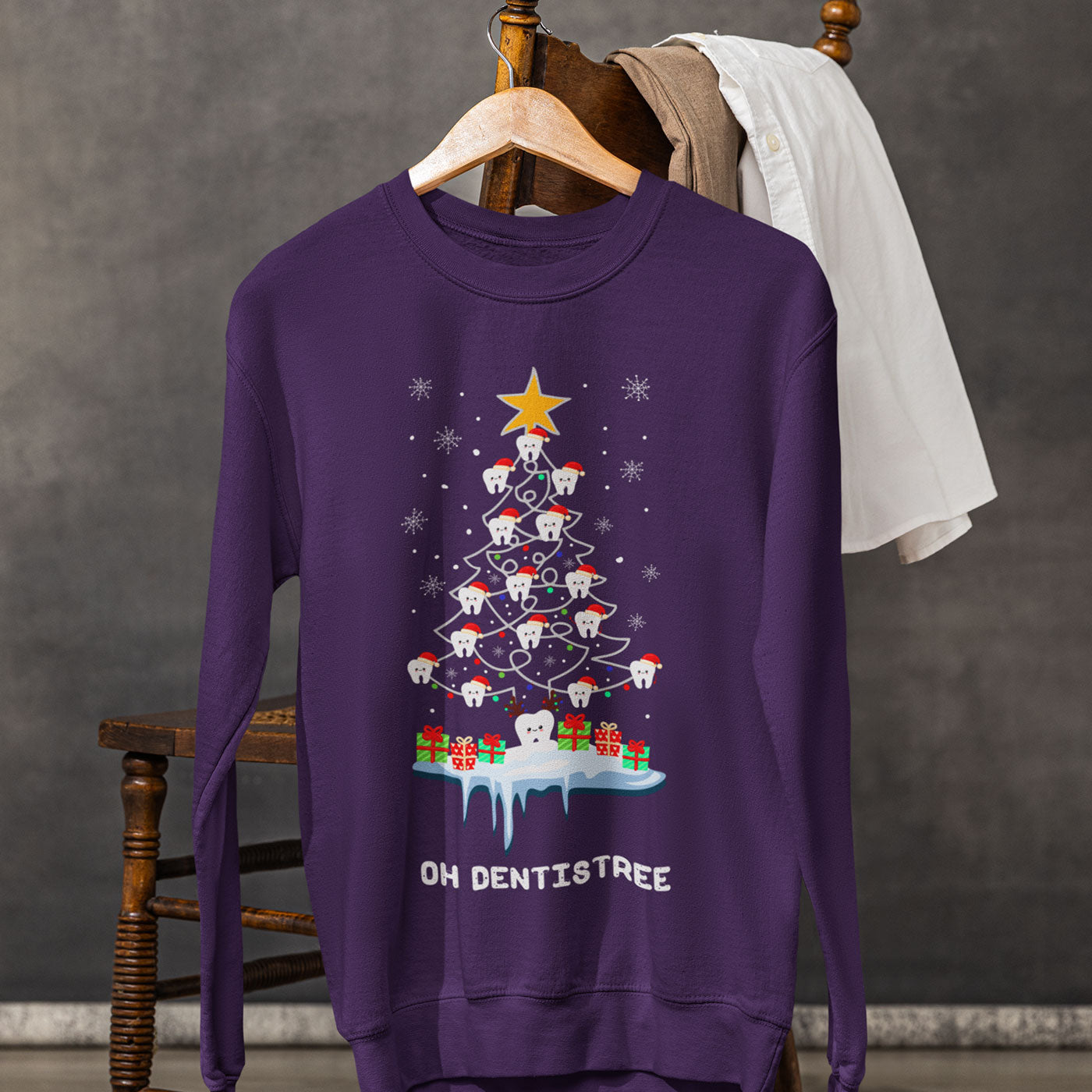 Oh Dentistree | Fun Dental Christmas Tree | Unisex Crewneck Sweatshirts