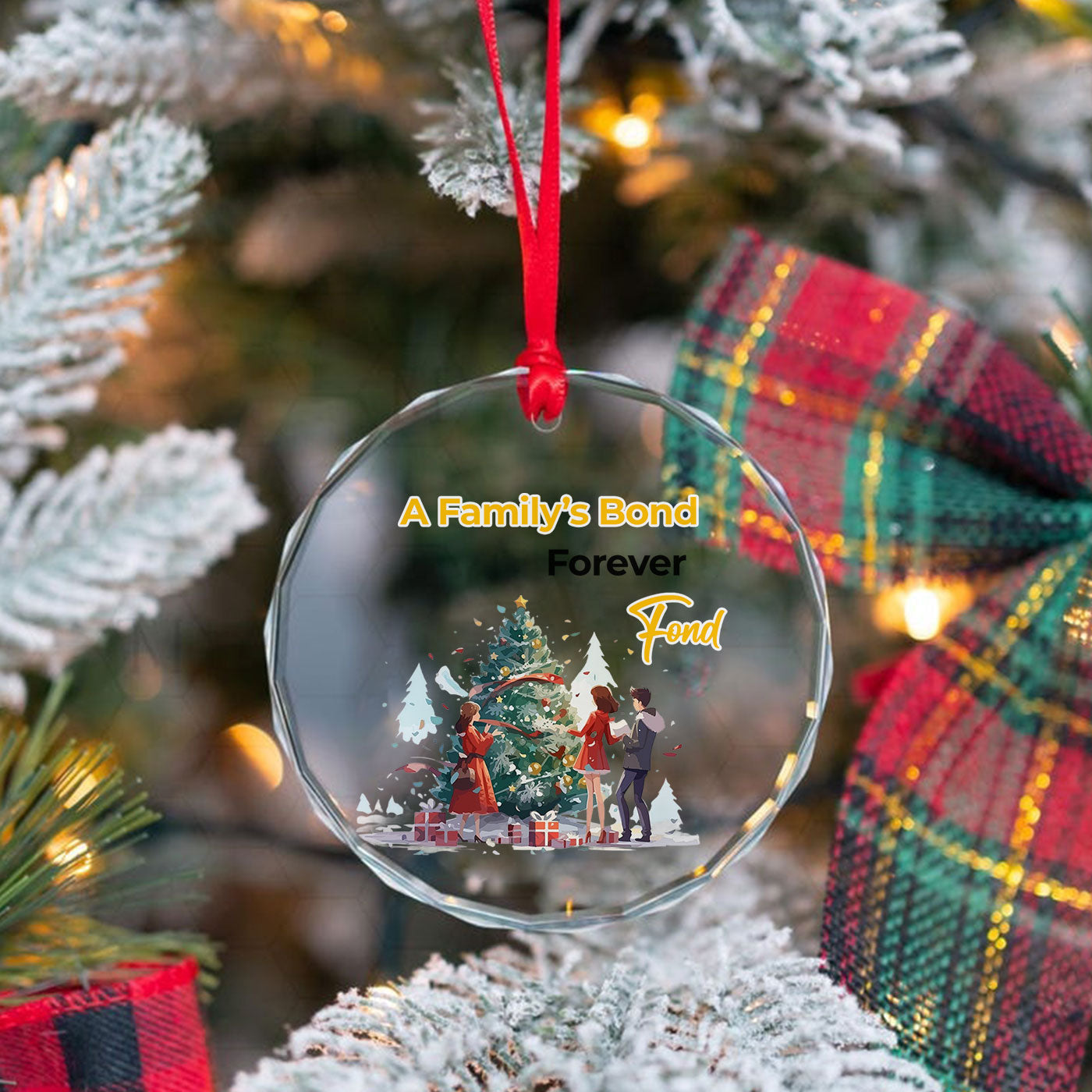 Christmas Tree Decorating | Celebrate Festive Traditions with Family | Glass Ornament