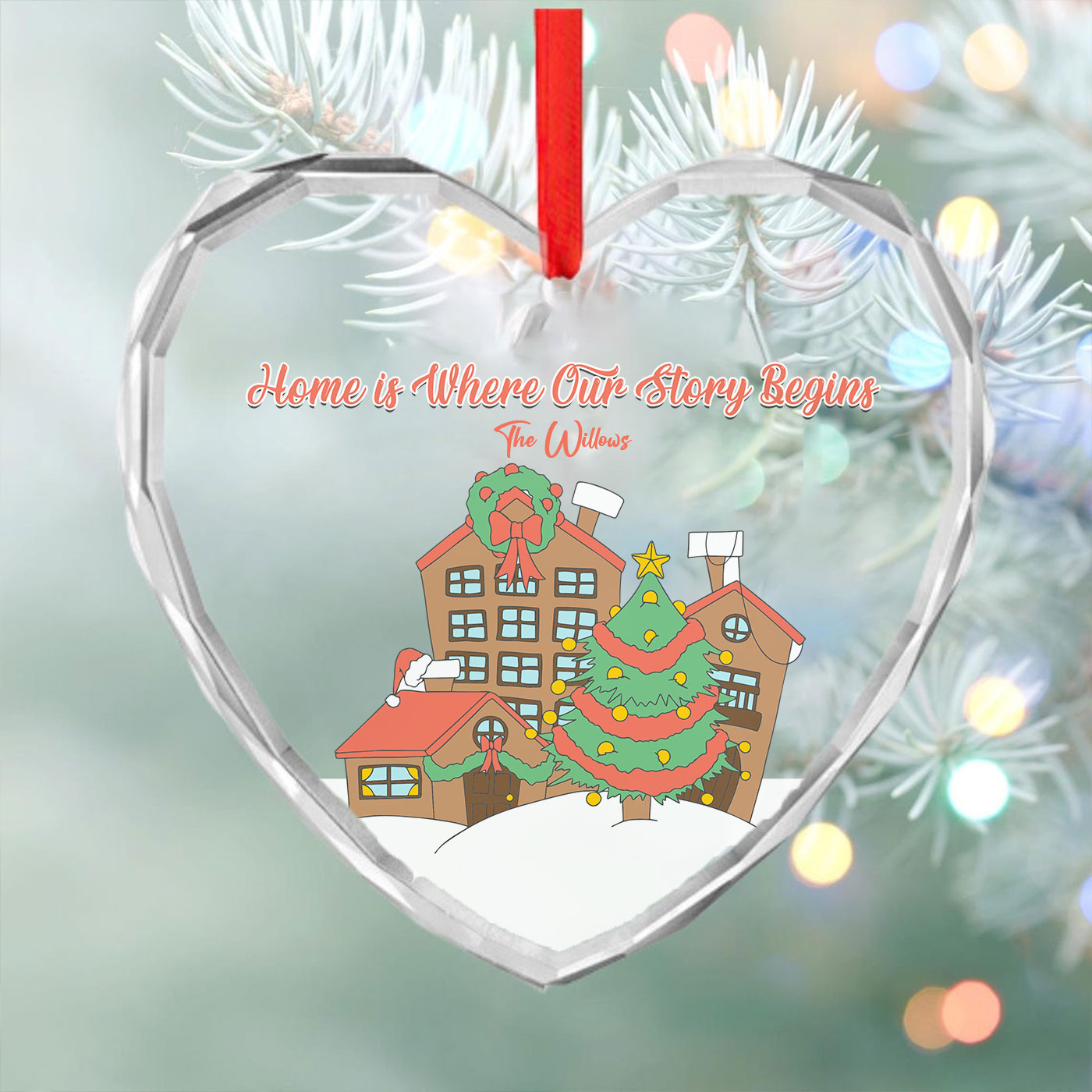 Christmas in Our New Home | Where Our Story Begins | Glass Ornament
