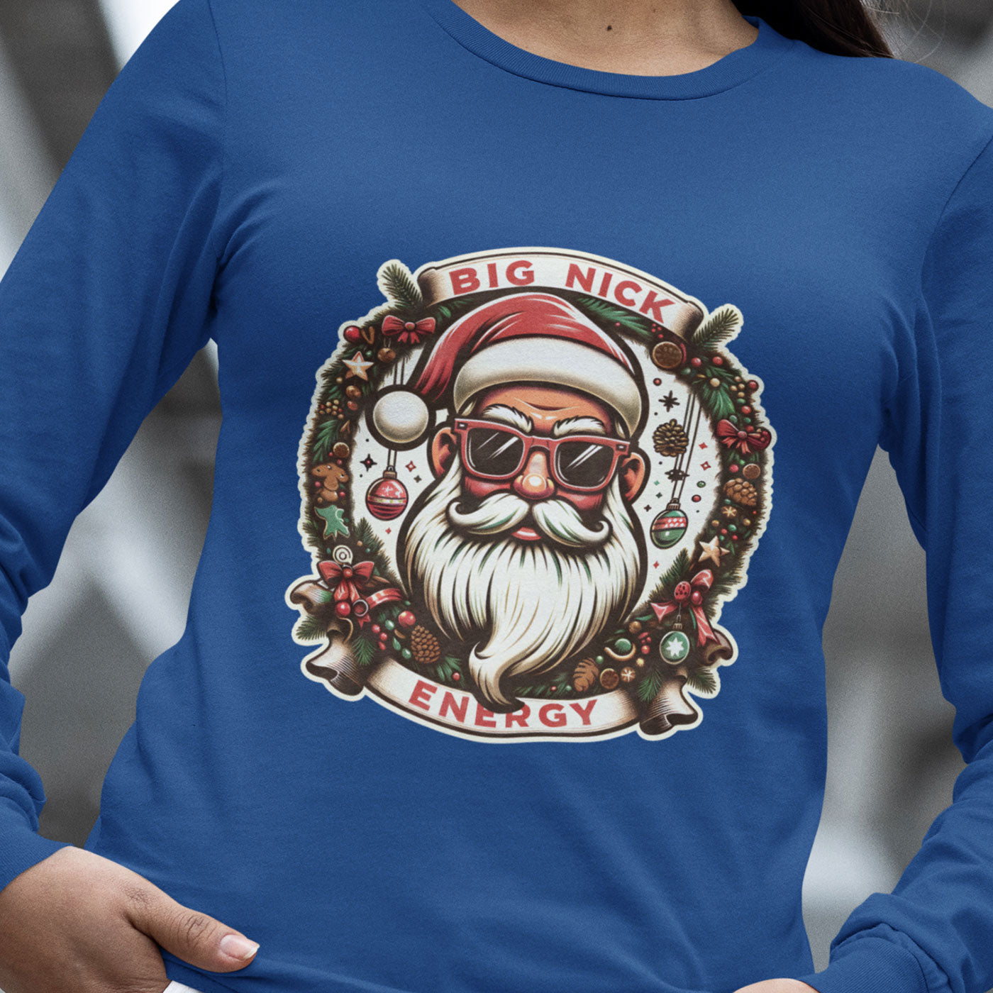 Big Nick Energy | Cool Santa Claus Christmas | Unisex Long Sleeve