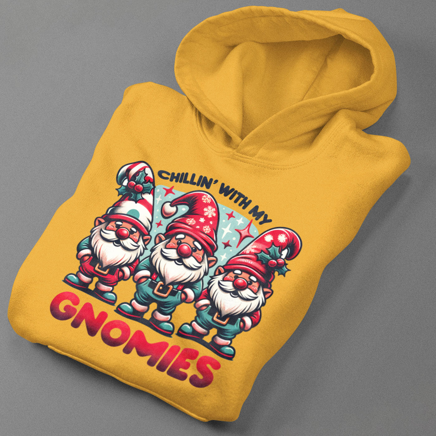 "Chillin' With My Gnomies | Fun Christmas Gnome | Unisex Hoodie