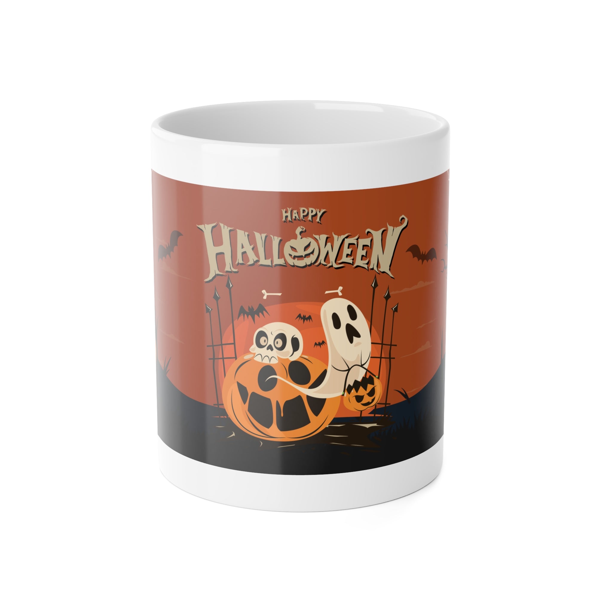 Happy Halloween with Pumpkin | White Ceramic Mug