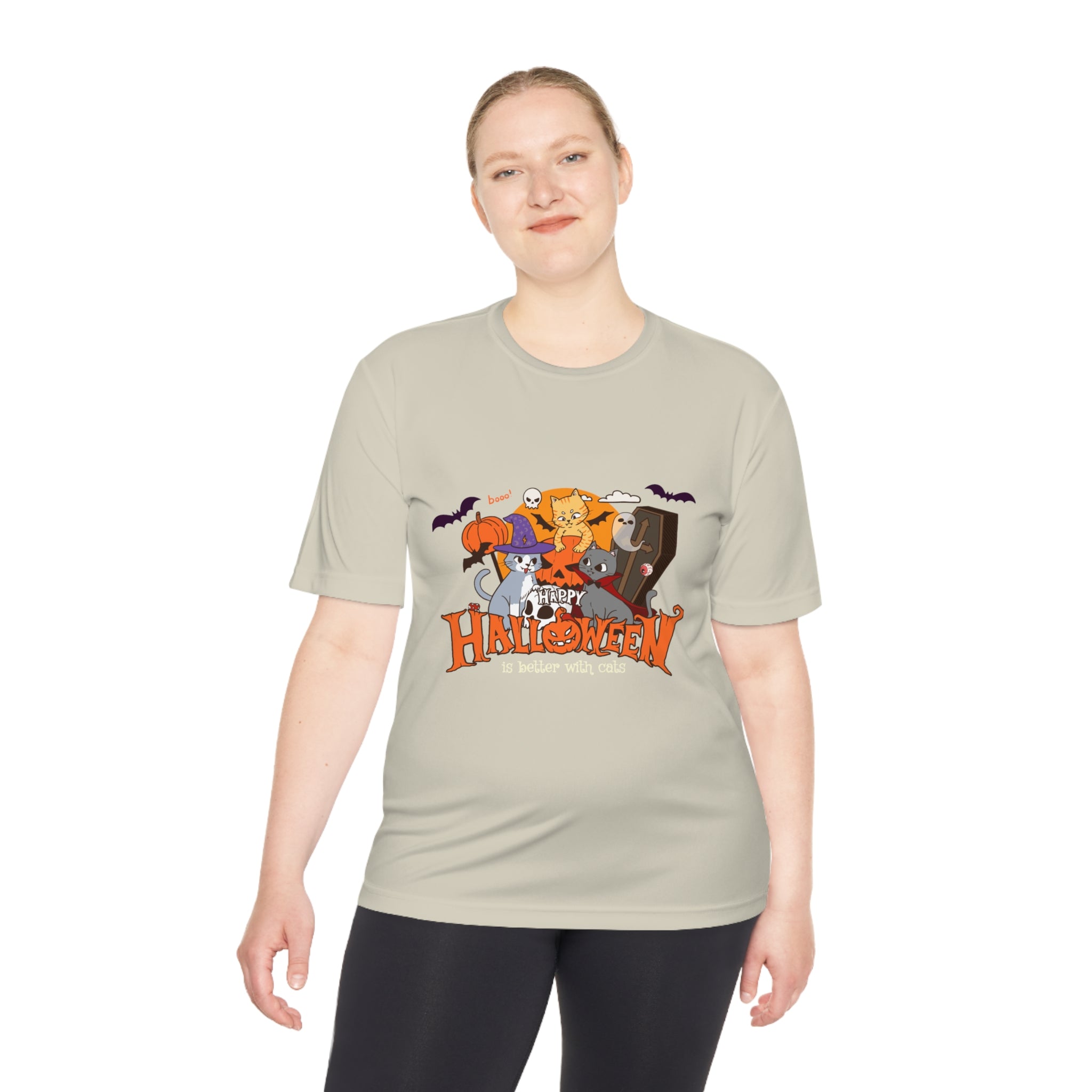 Halloween is Better with Cats | Unisex Moisture Wicking Tee