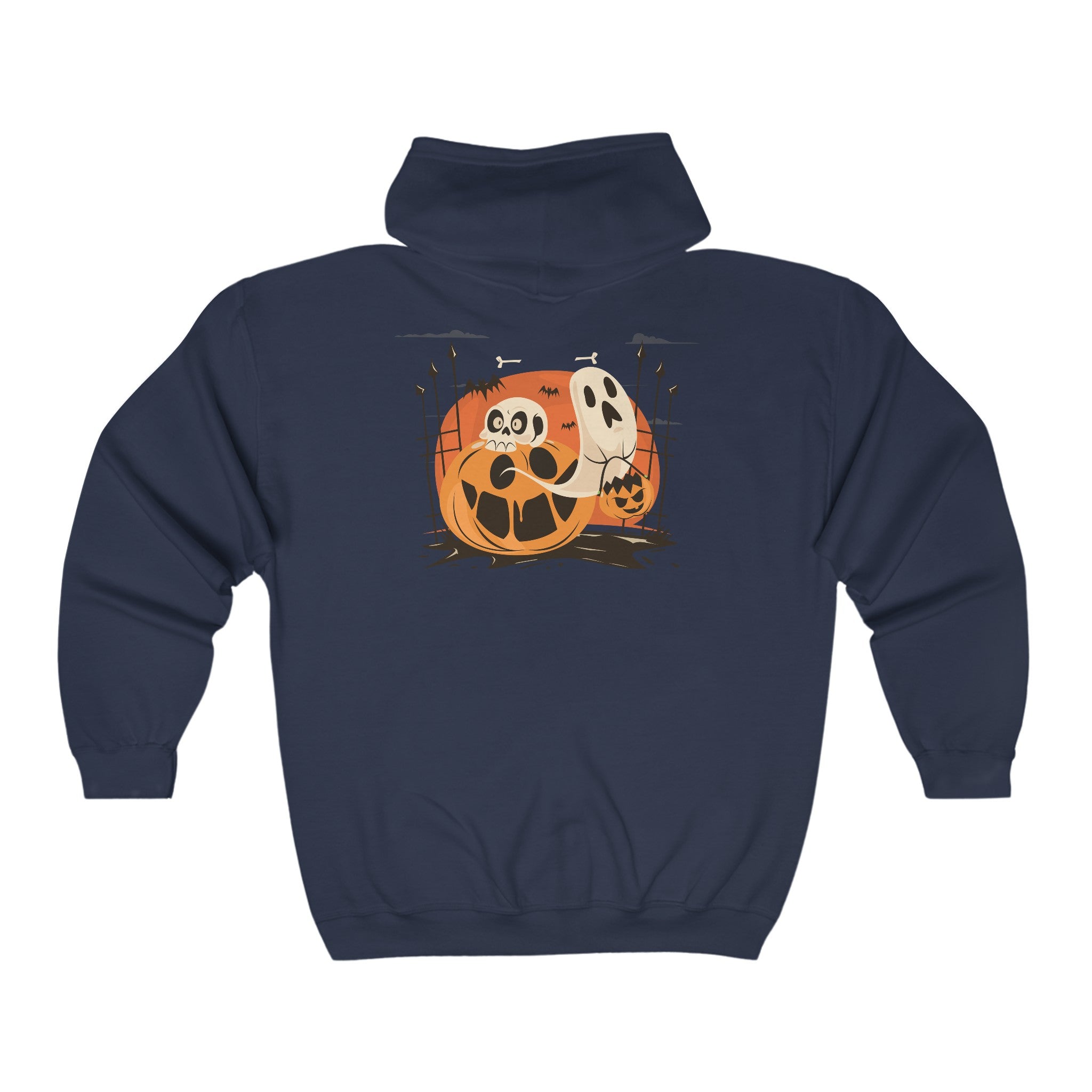 Halloween with Pumpkins | Unisex Heavy Blend Full Zip Hooded Sweatshirt