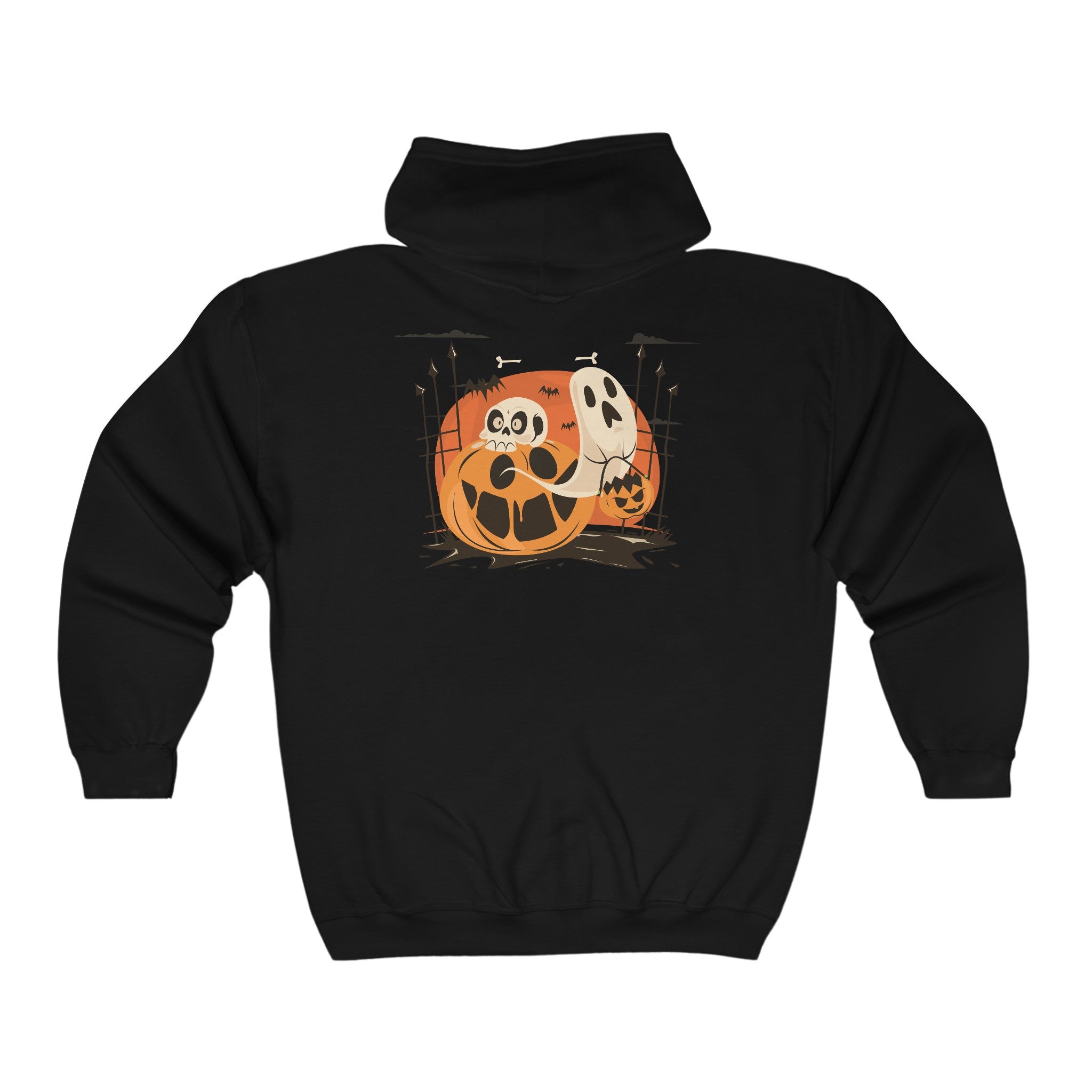 Halloween with Pumpkins | Unisex Heavy Blend Full Zip Hooded Sweatshirt