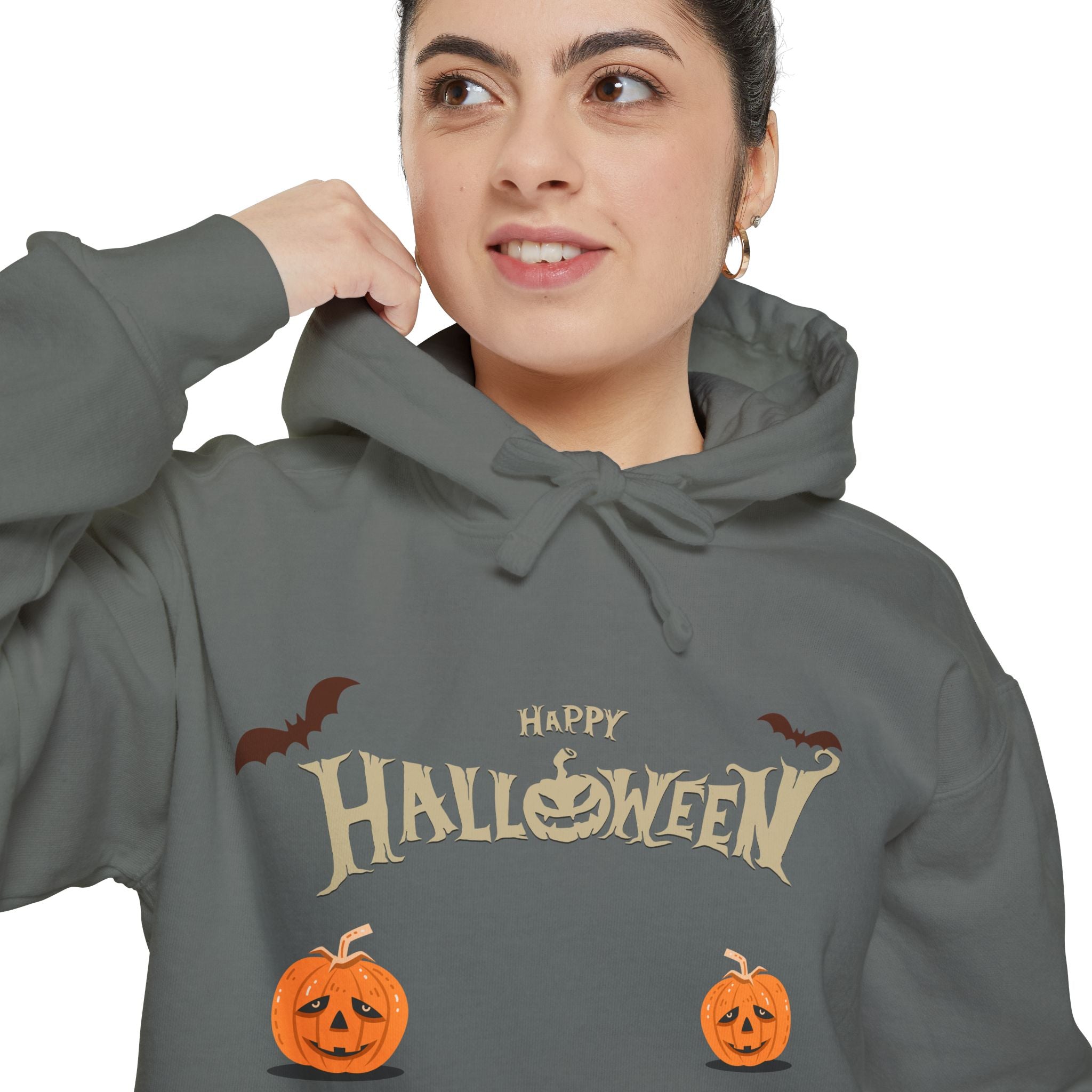 Halloween with Pumpkins | Unisex Garment-Dyed Hoodie