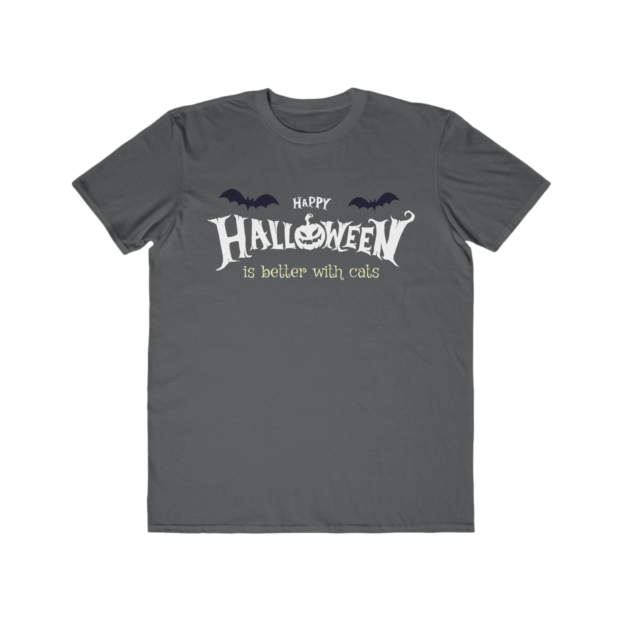 Halloween with Witch's Cats | Men's Lightweight Fashion Tee