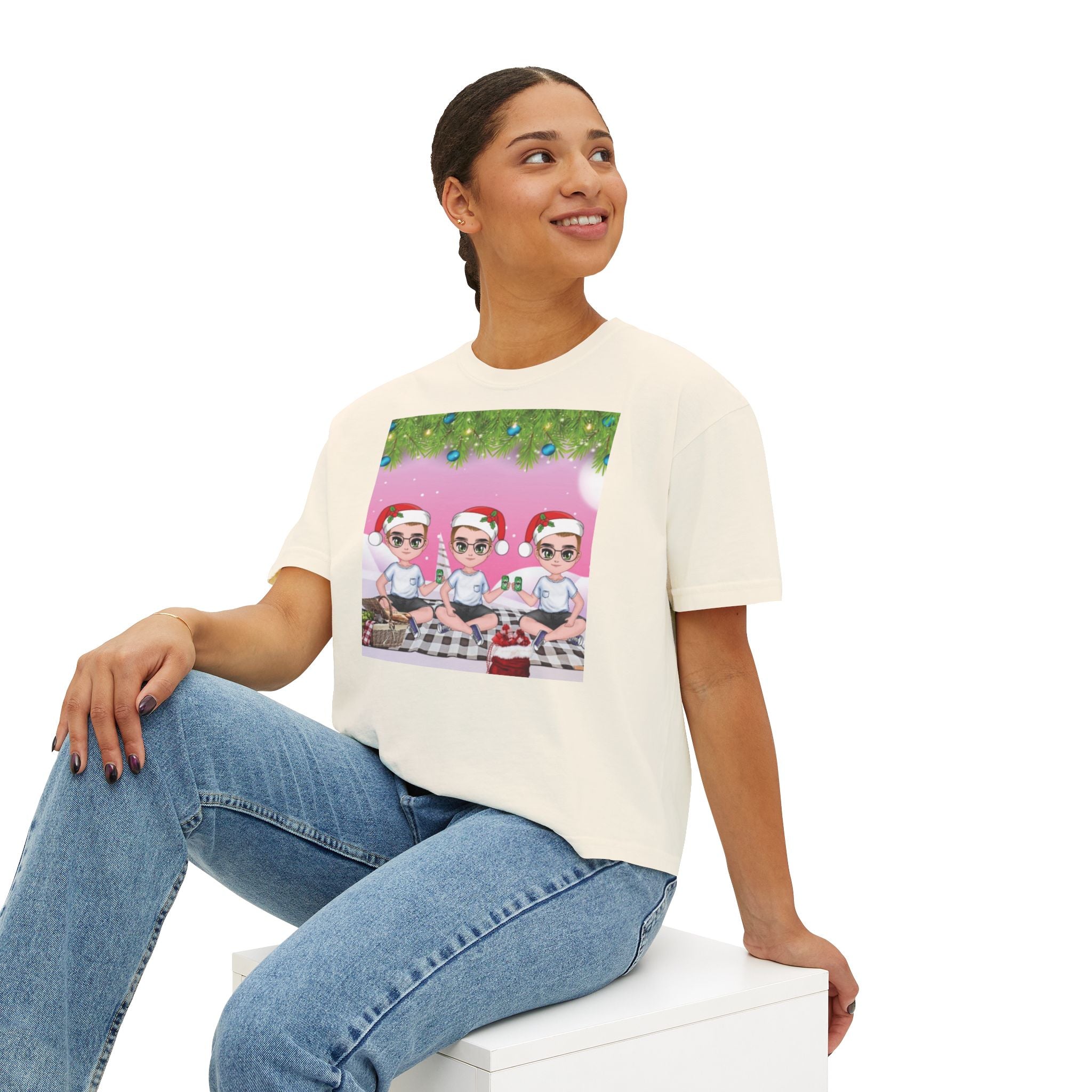 HAPPY CHRISTMAS DAY Women's Boxy Tee