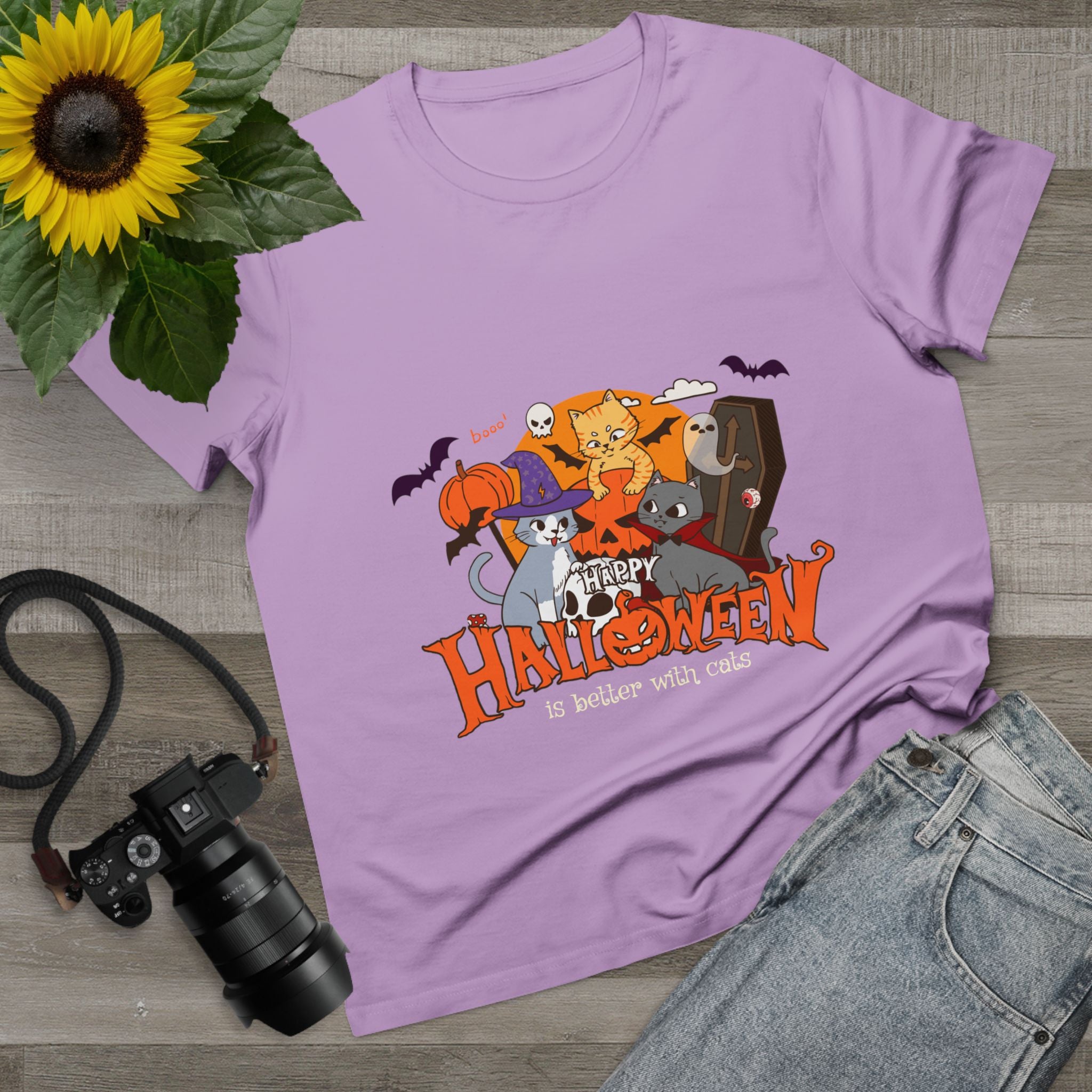 Halloween is Better with Cats | Women’s Maple Tee