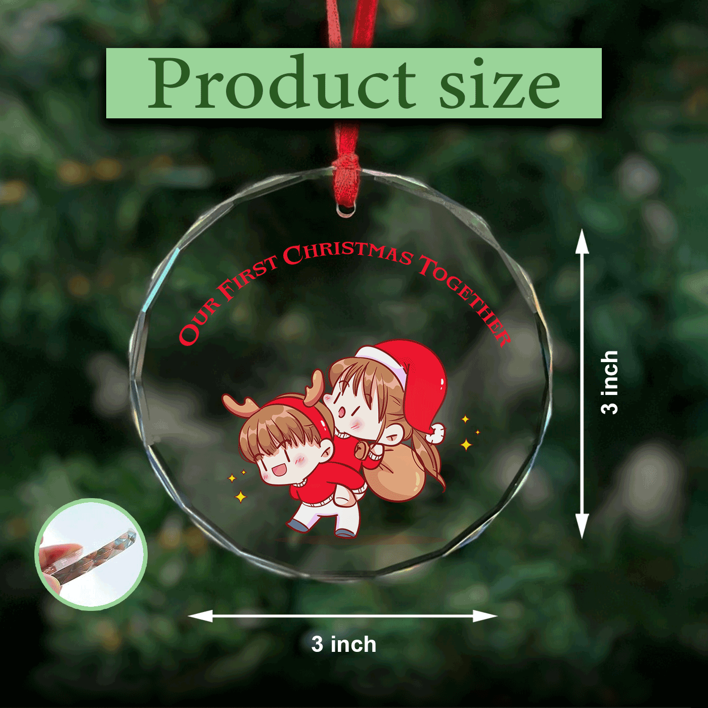 Our First Christmas Together | Celebrate New Memories | Glass Ornament