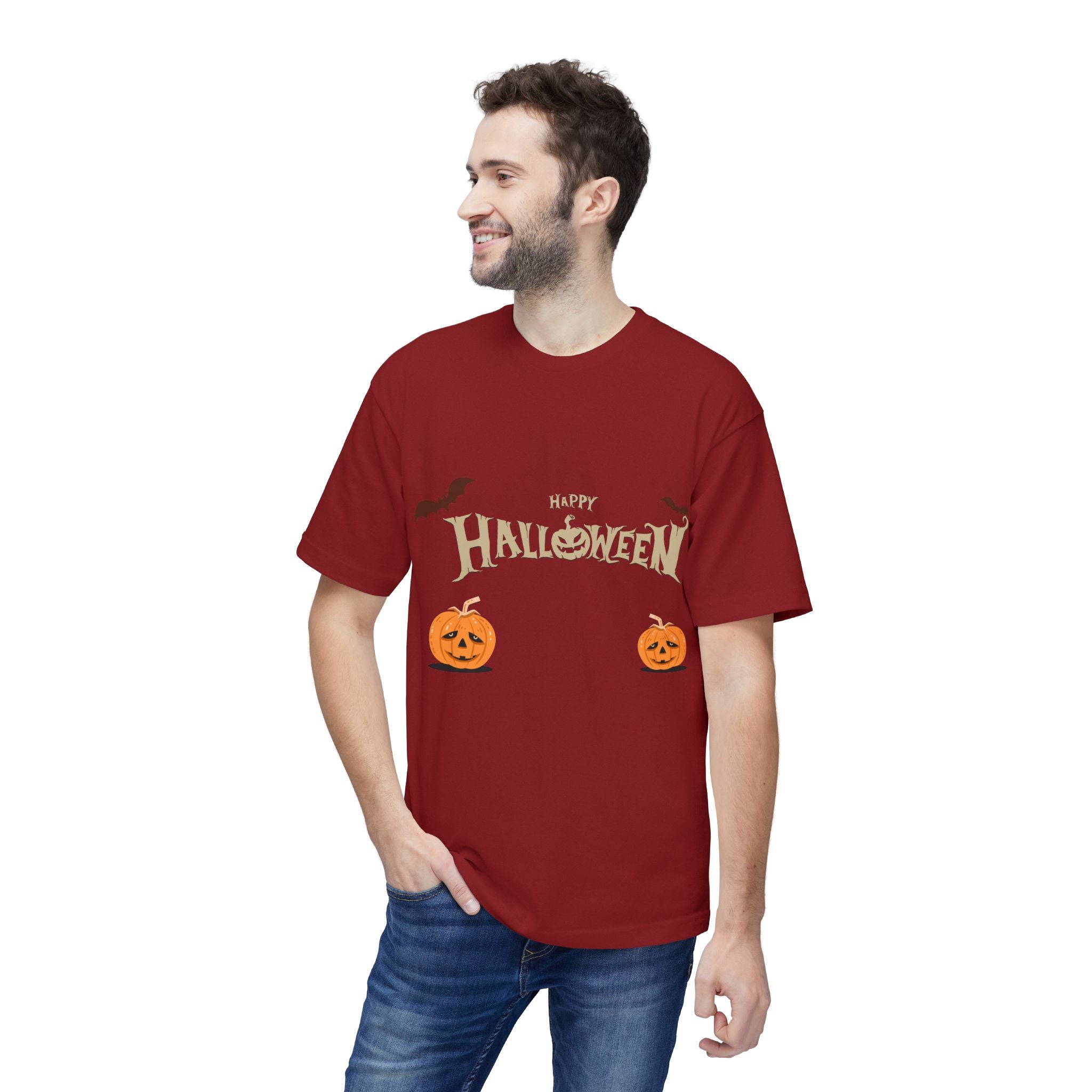 Halloween with Pumpkins | Unisex Midweight T-shirt, Made in US
