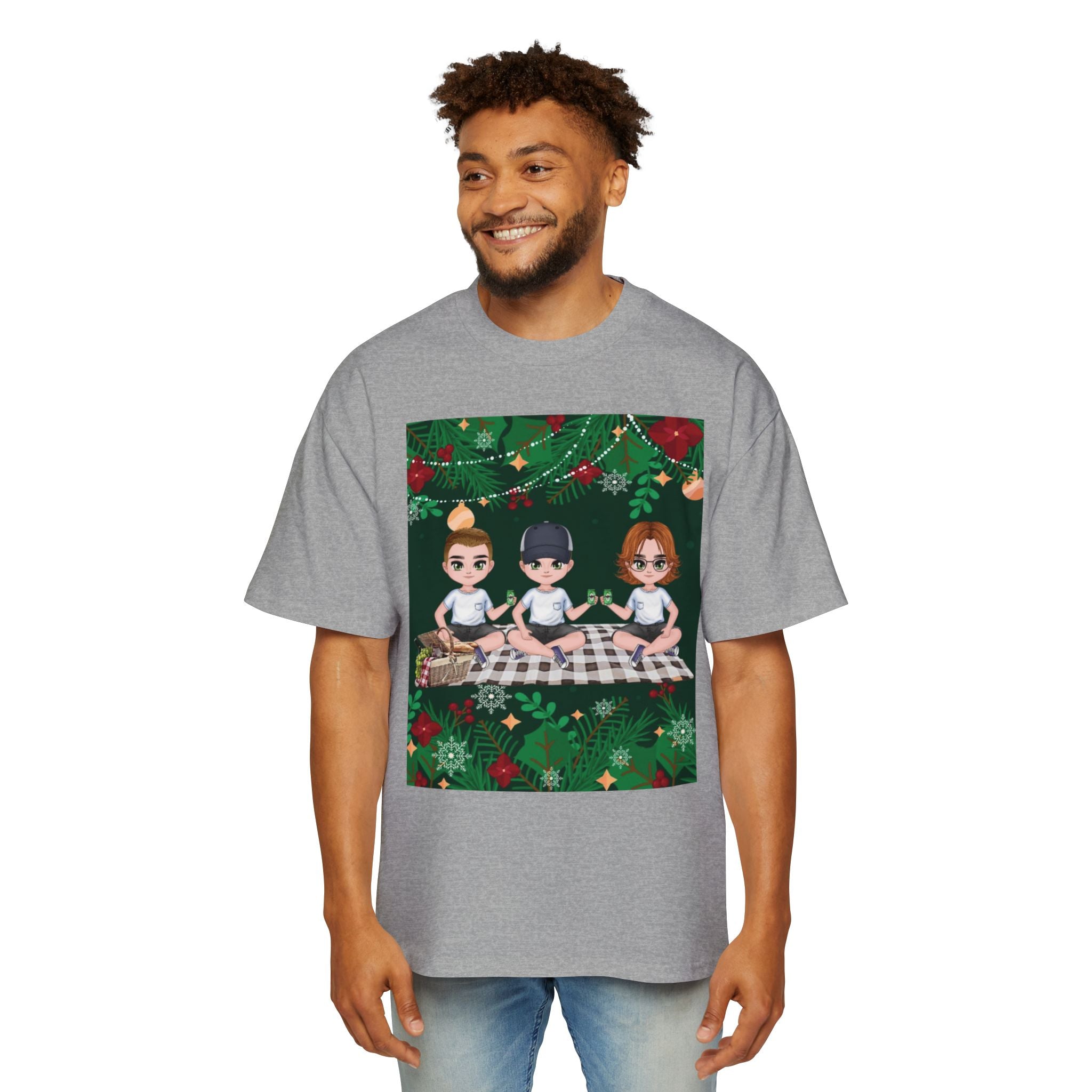 Christmas Family | Men's Heavy Oversized Tee