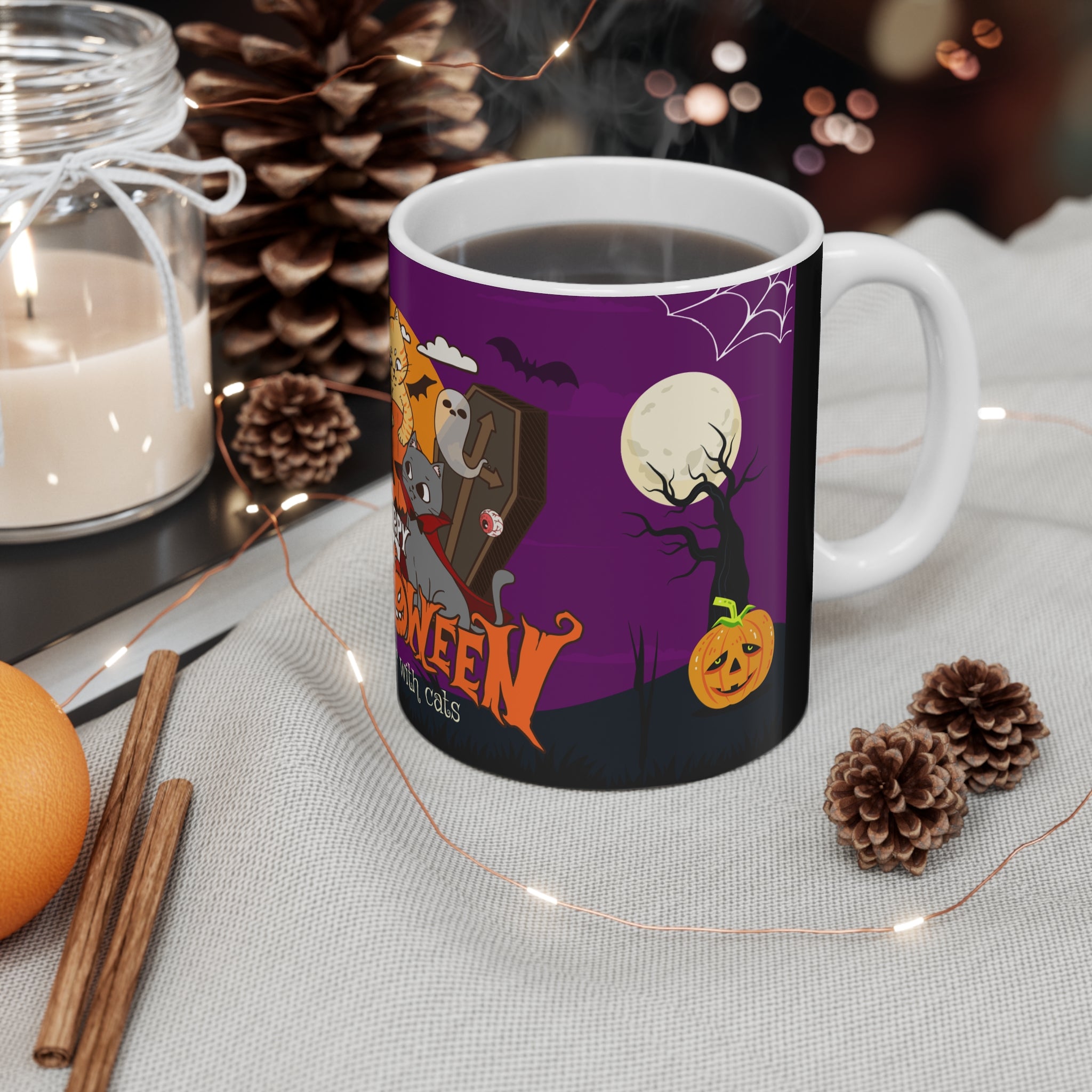 Happy Halloween is better with Cats | Mug