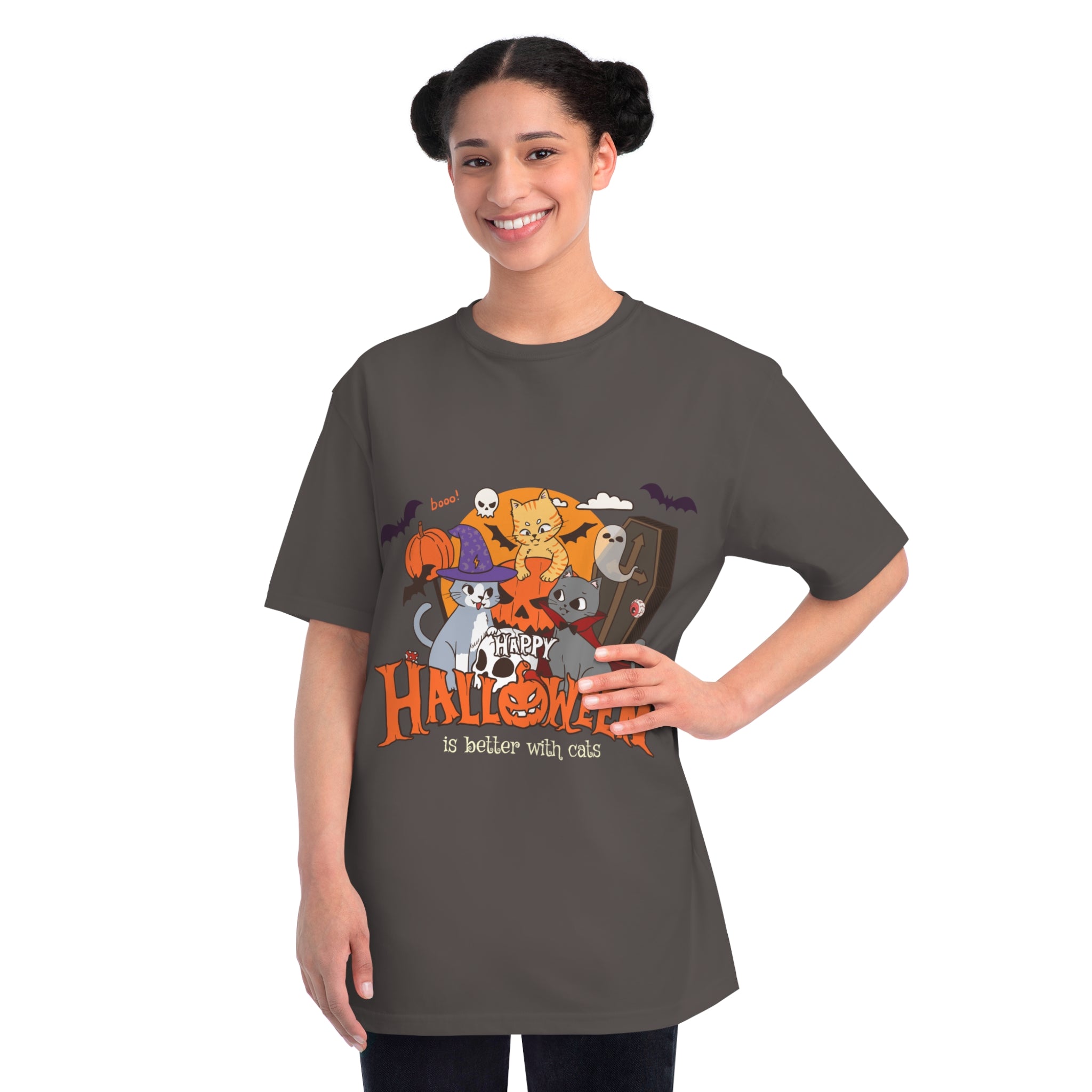 Halloween is Better with Cats | Organic Unisex Classic T-Shirt
