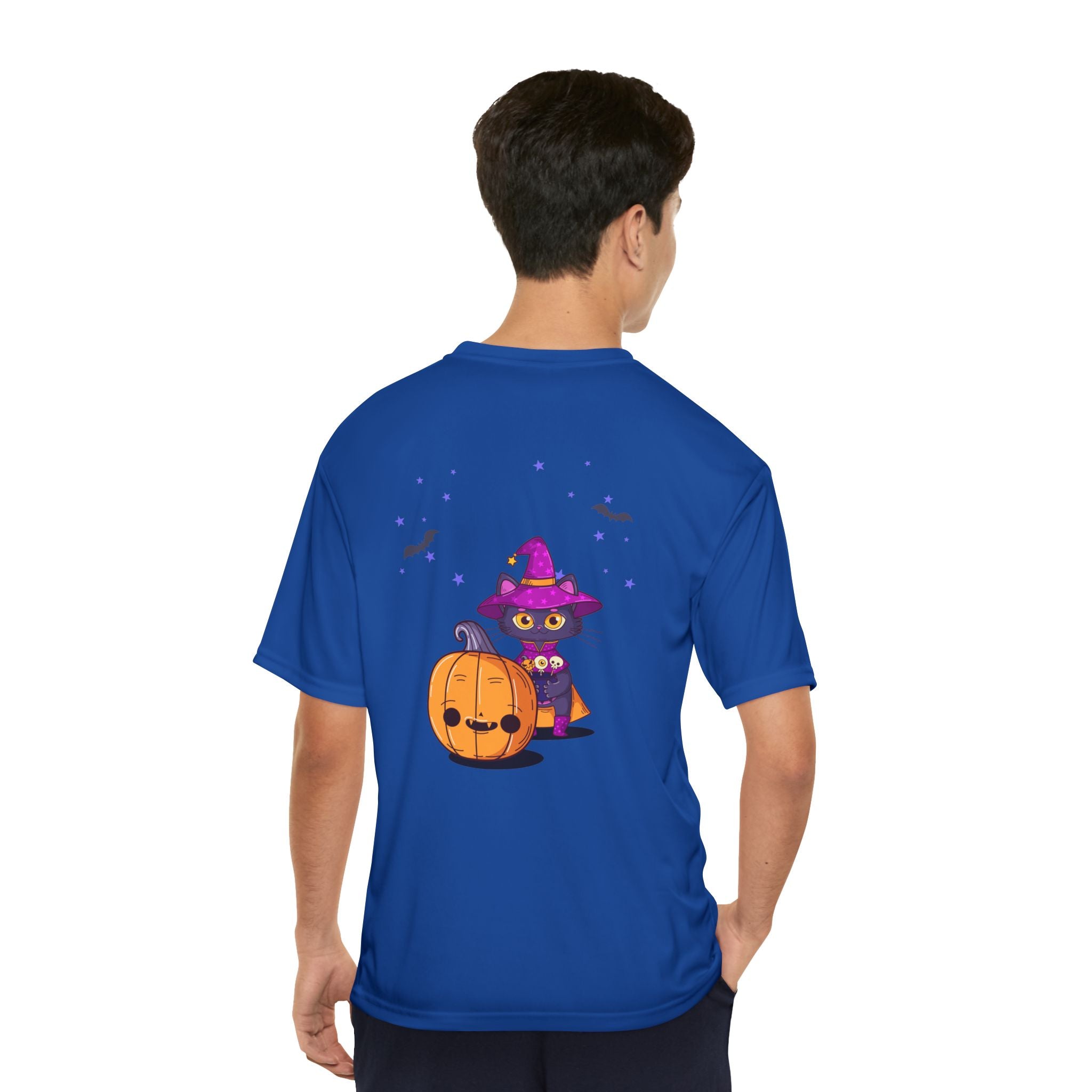 Halloween with Witch's Cats | Men's Performance T-Shirt
