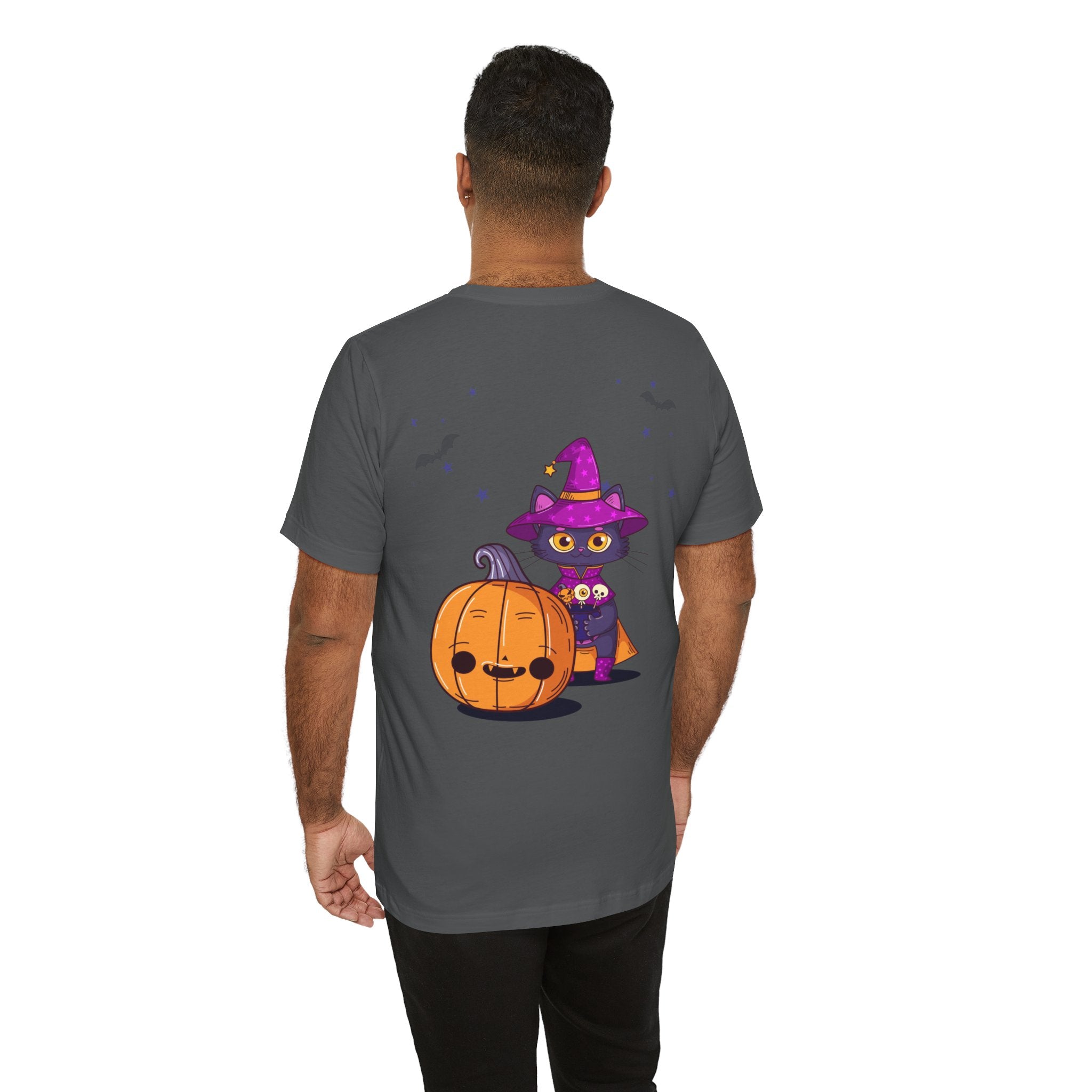 Halloween with Witch's Cats | Unisex Jersey Short Sleeve Tee