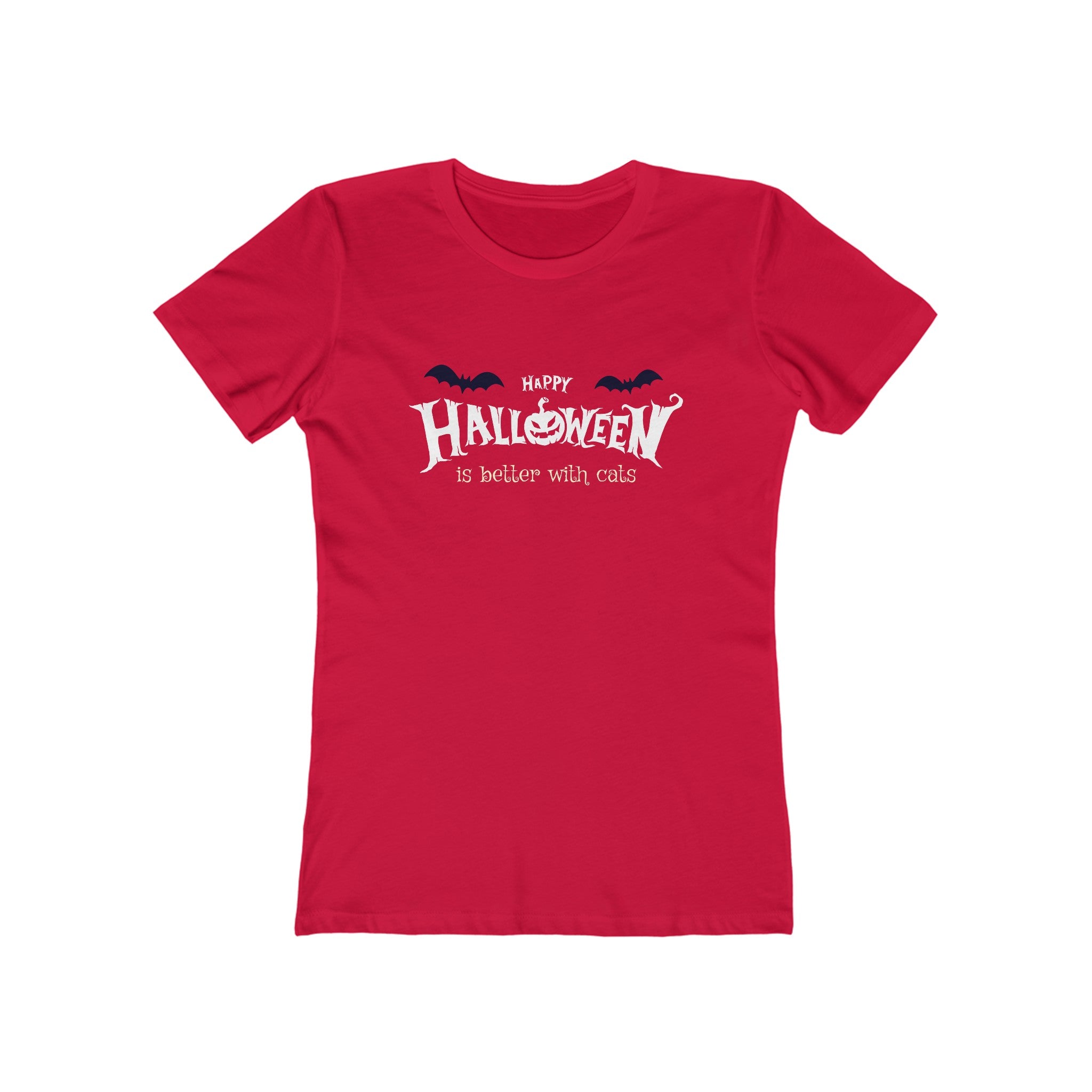 Halloween with Witch's Cats | The Boyfriend Tee for Women