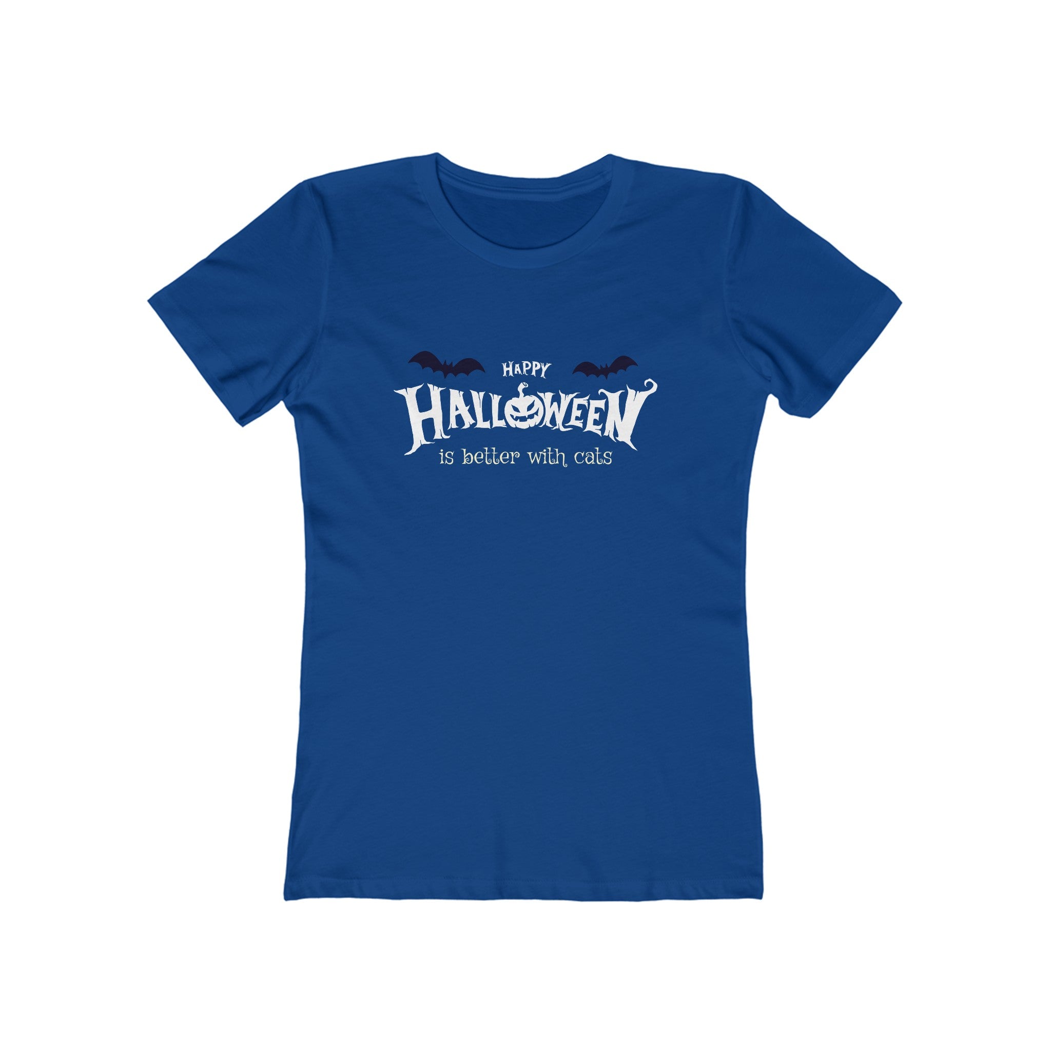 Halloween with Witch's Cats | The Boyfriend Tee for Women