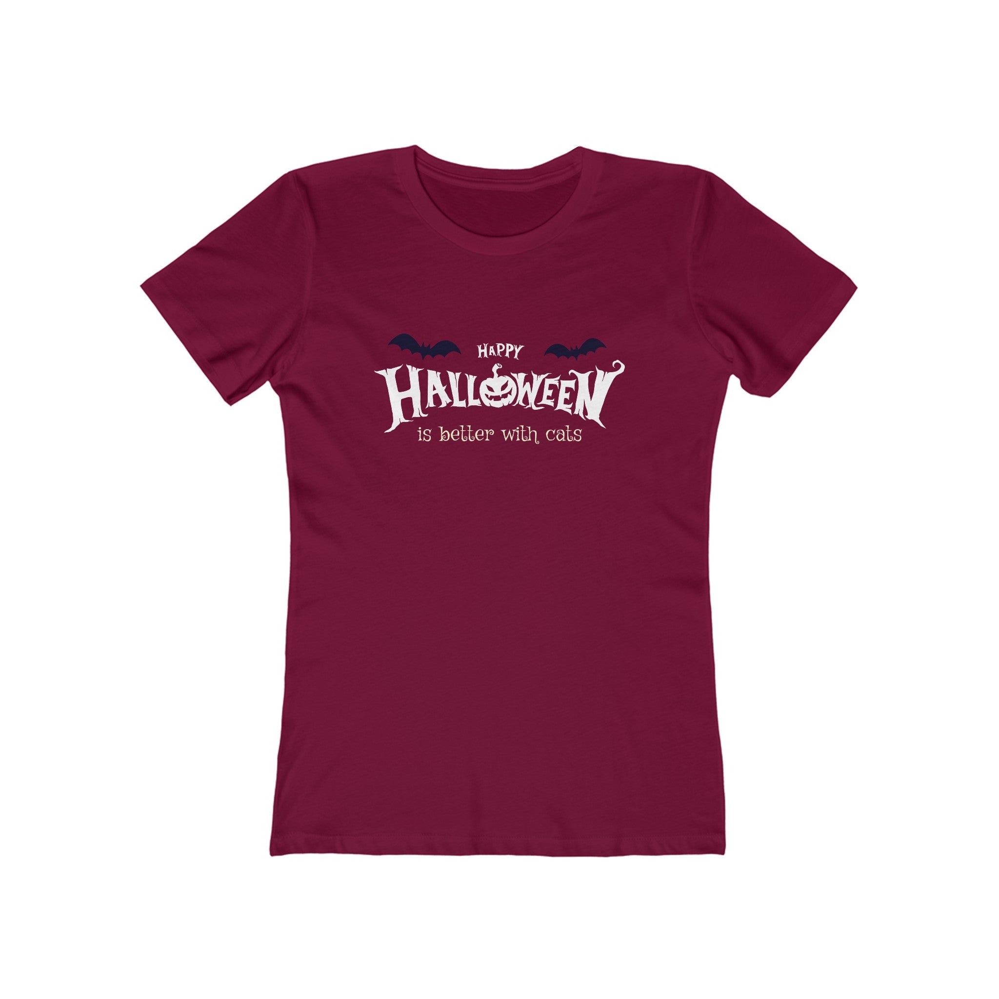 Halloween with Witch's Cats | The Boyfriend Tee for Women