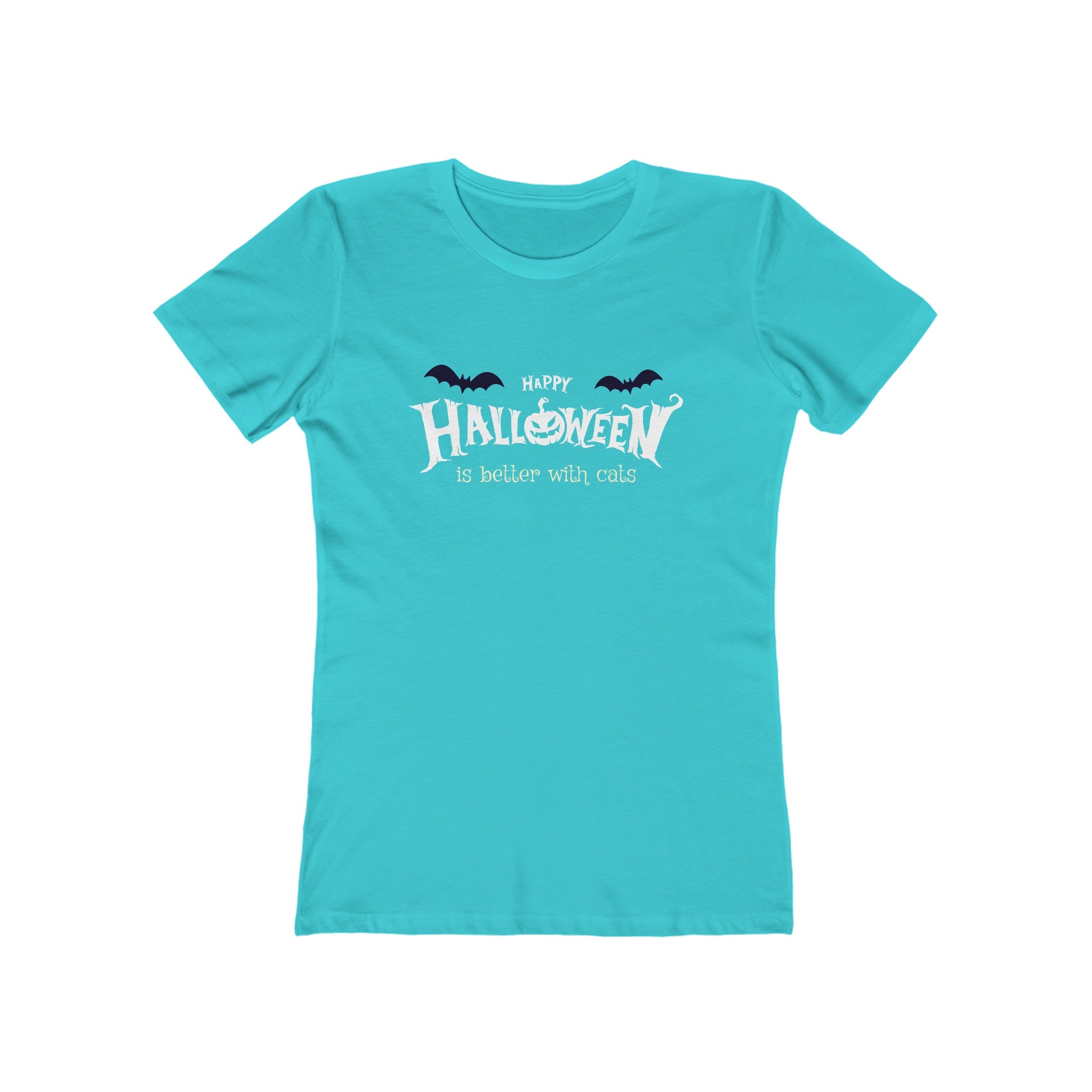 Halloween with Witch's Cats | The Boyfriend Tee for Women