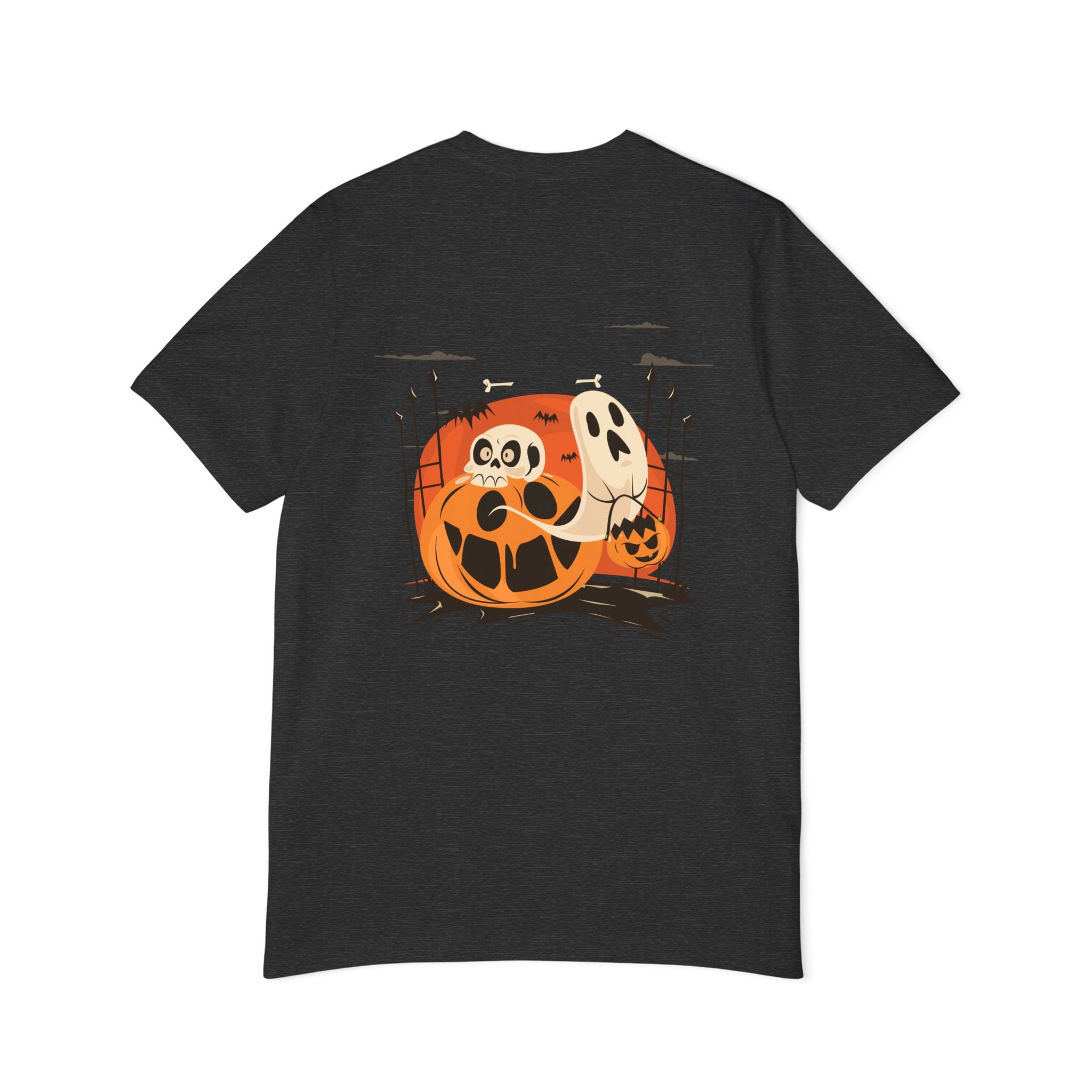 Halloween with Pumpkins | USA-Made Unisex Short-Sleeve Jersey T-Shirt