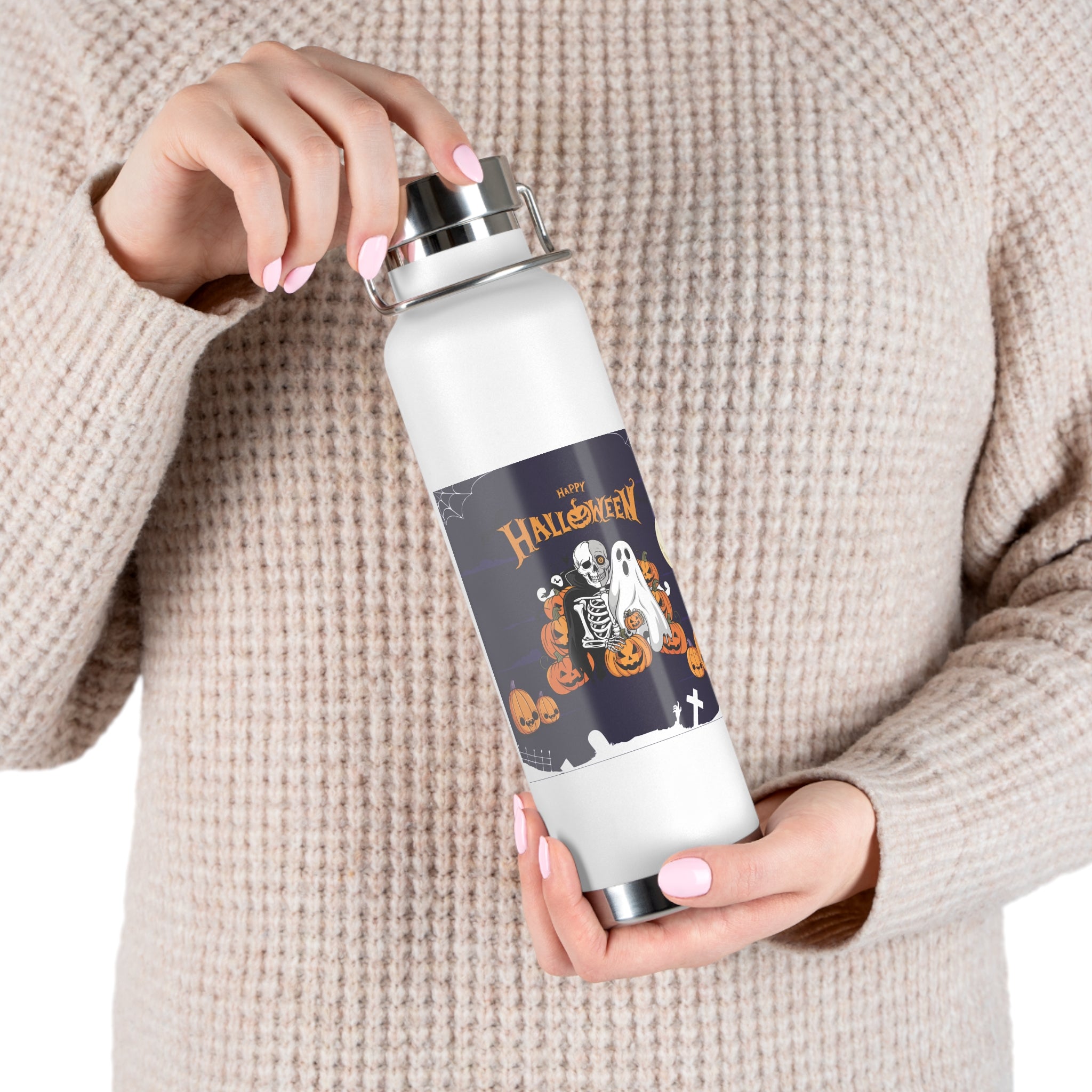Halloween is Better with Skeleton | Copper Vacuum Insulated Bottle