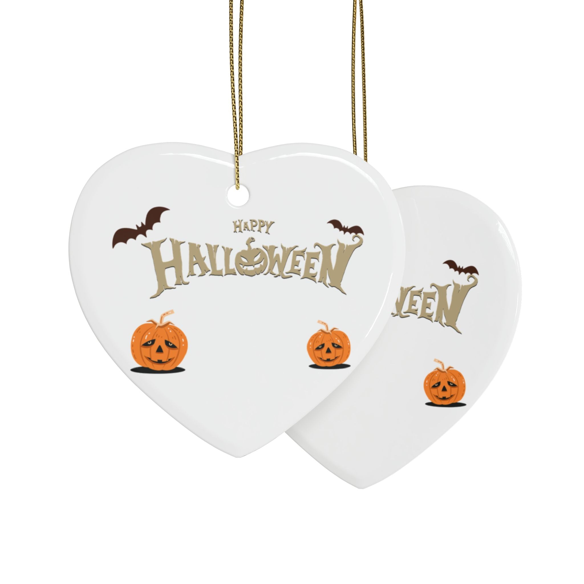 Happy Halloween with Pumpkin | Ceramic Ornaments