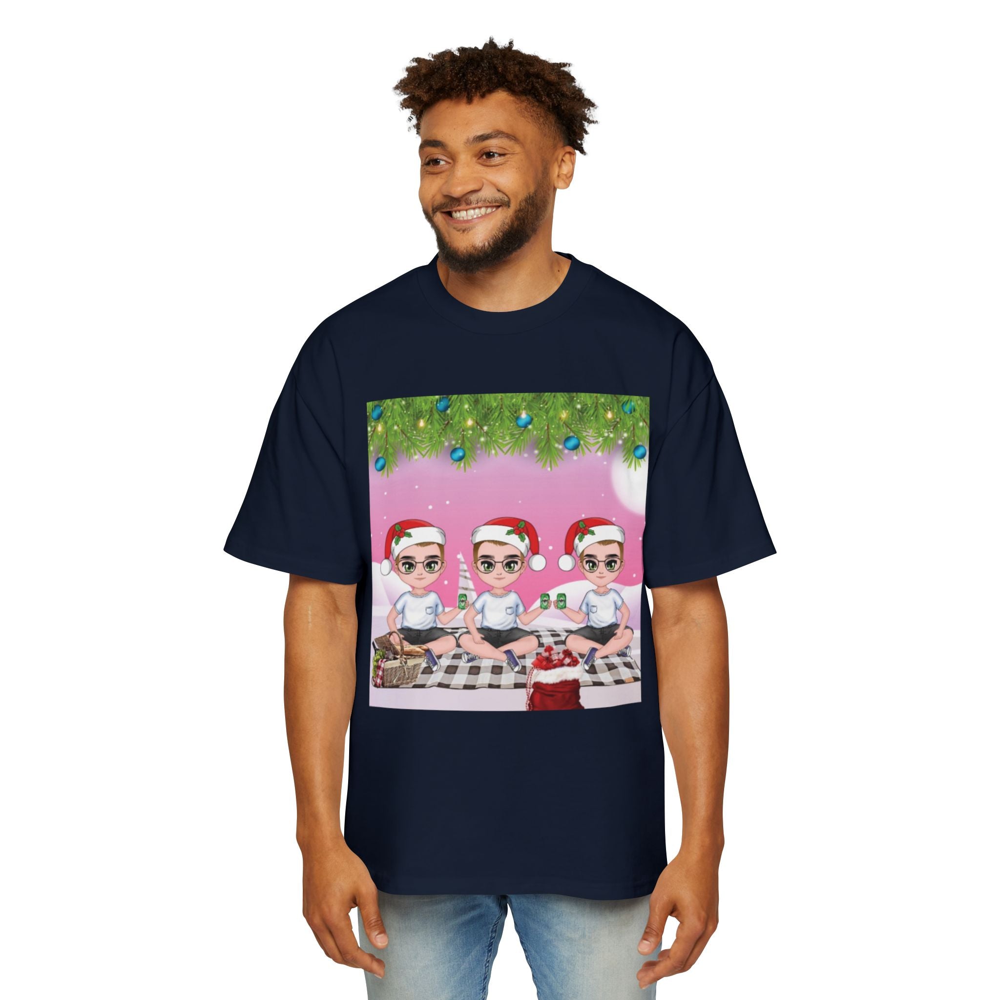 Christmas Friends | Men's Heavy Oversized Tee