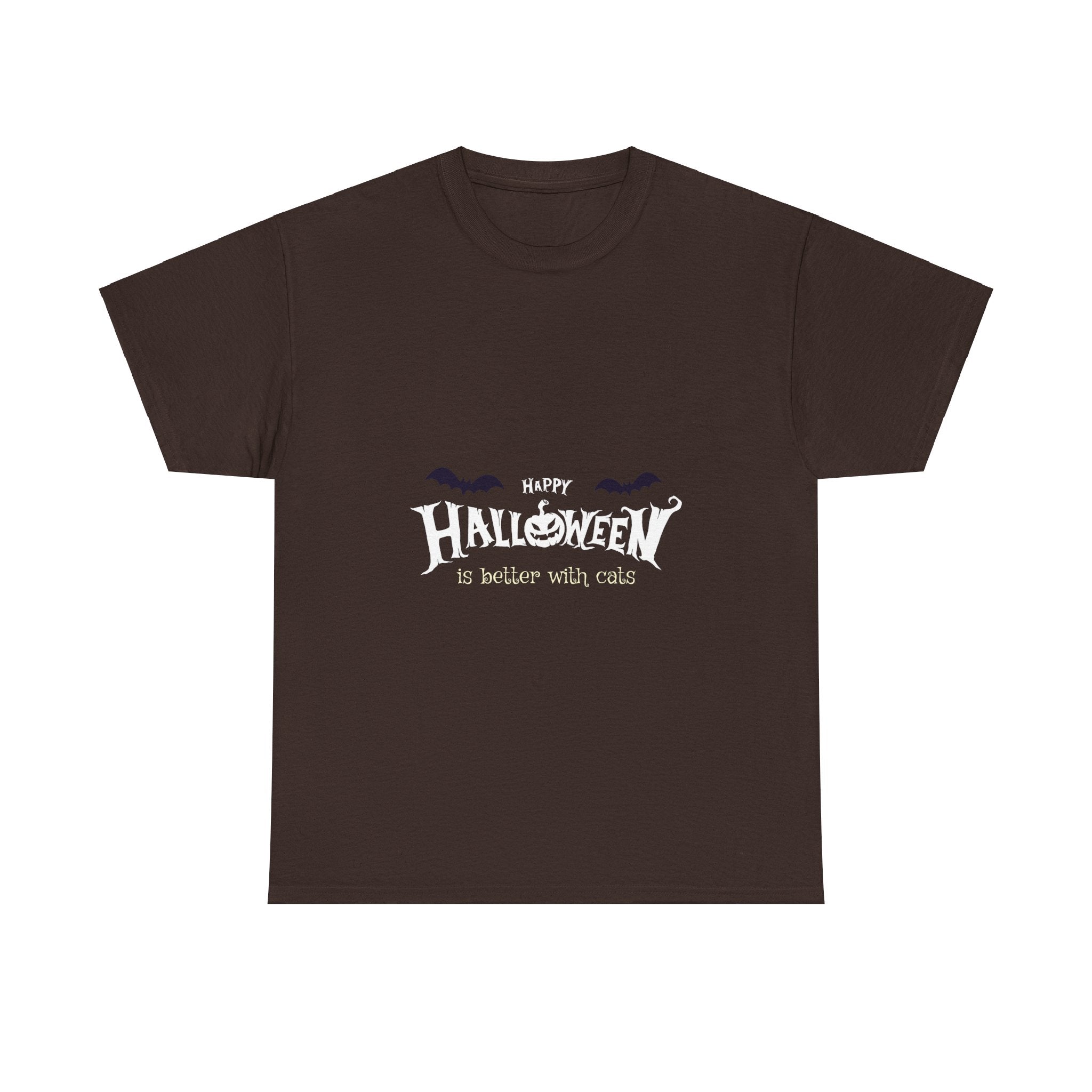 Halloween with Witch's Cats | Unisex Heavy Cotton Tee