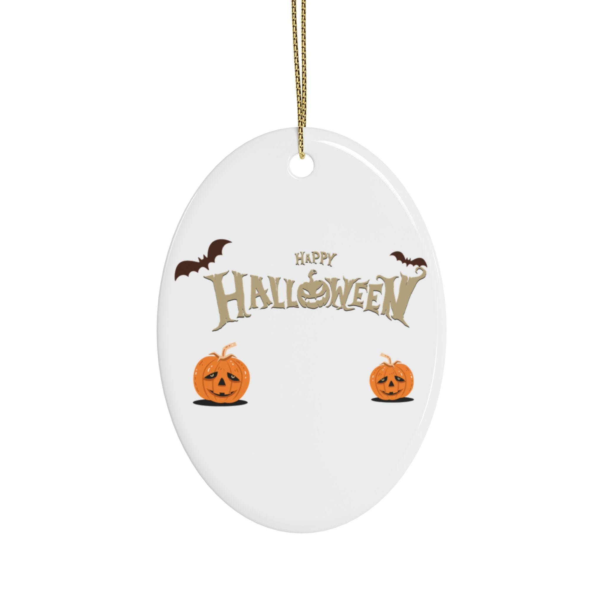 Happy Halloween with Pumpkin | Ceramic Ornaments