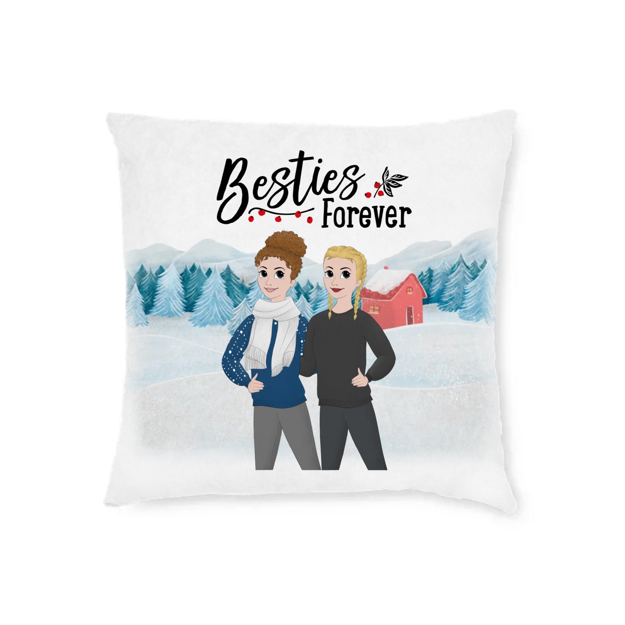 Square Pillow - Pink Back