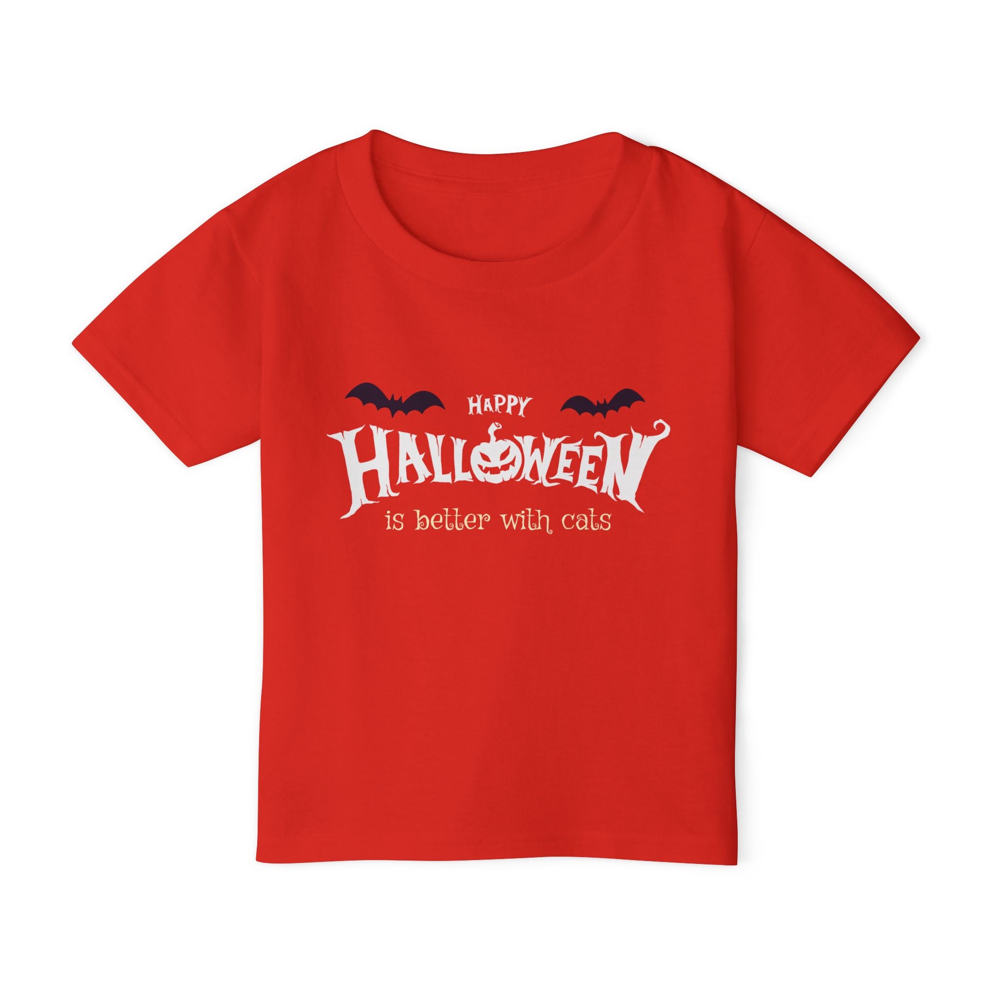 Halloween with Witch's Cats | Heavy Cotton Toddler T-shirt