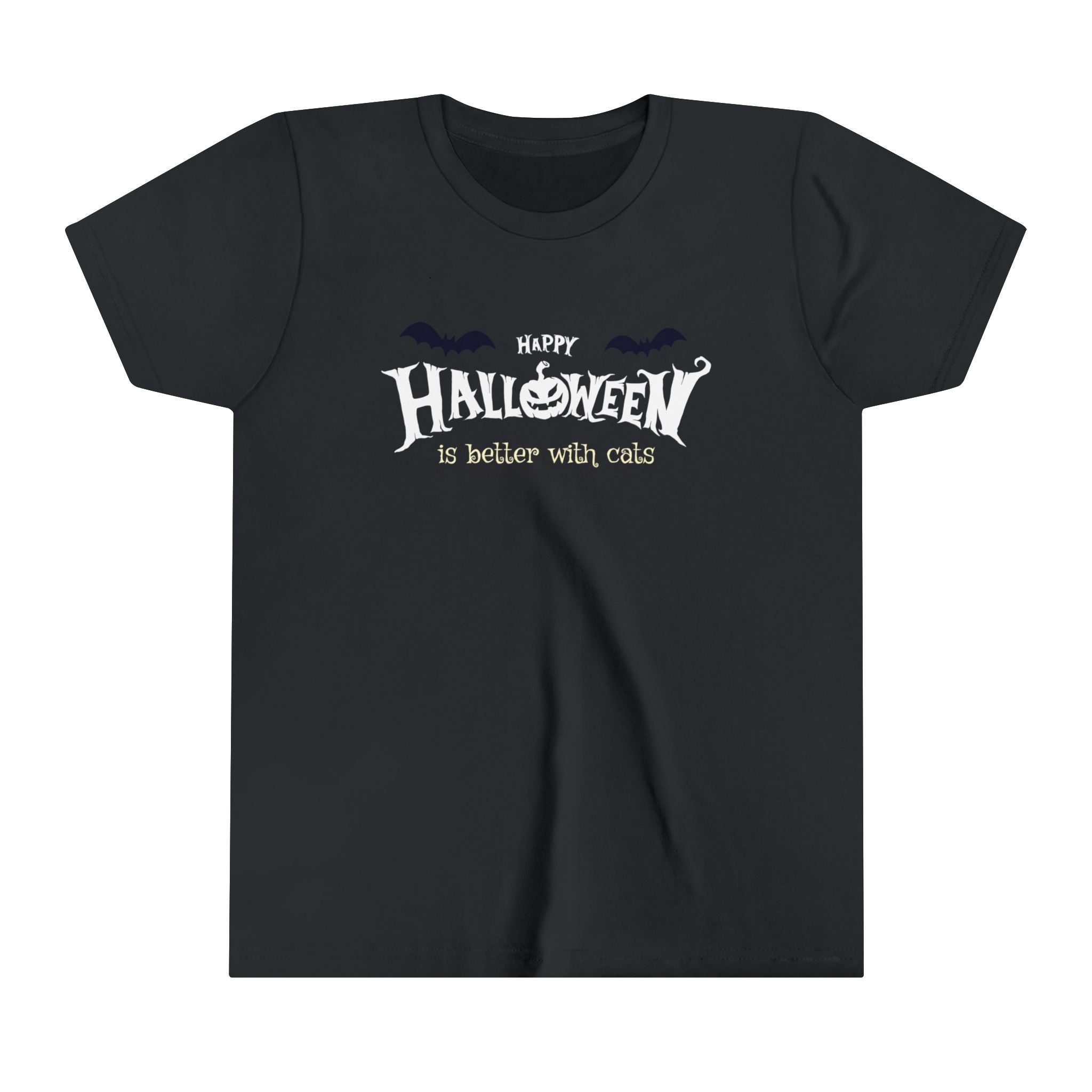 Halloween with Witch's Cats | Youth Short Sleeve Tee