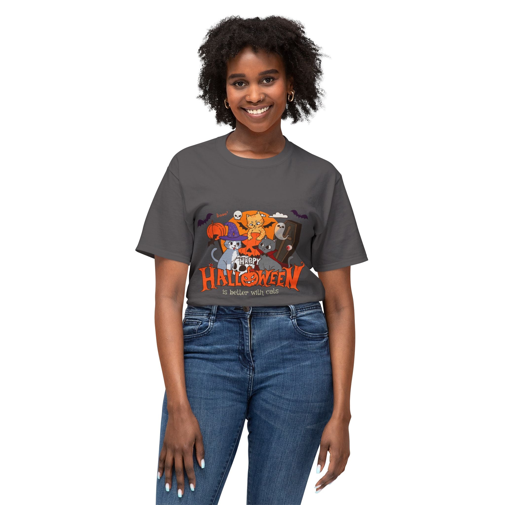 Halloween is Better with Cats | Unisex HD Cotton™ T-shirt