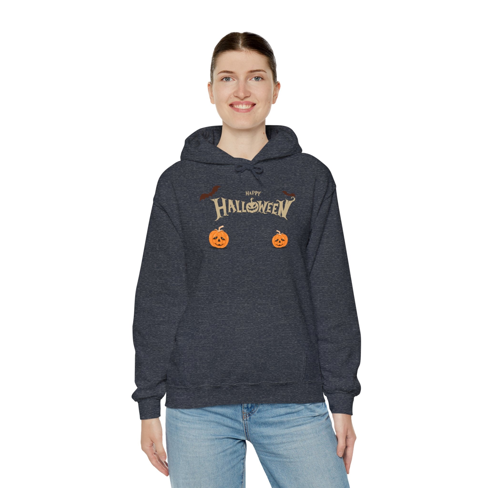 Halloween with Pumpkins | Unisex Heavy Blend Hooded Sweatshirt