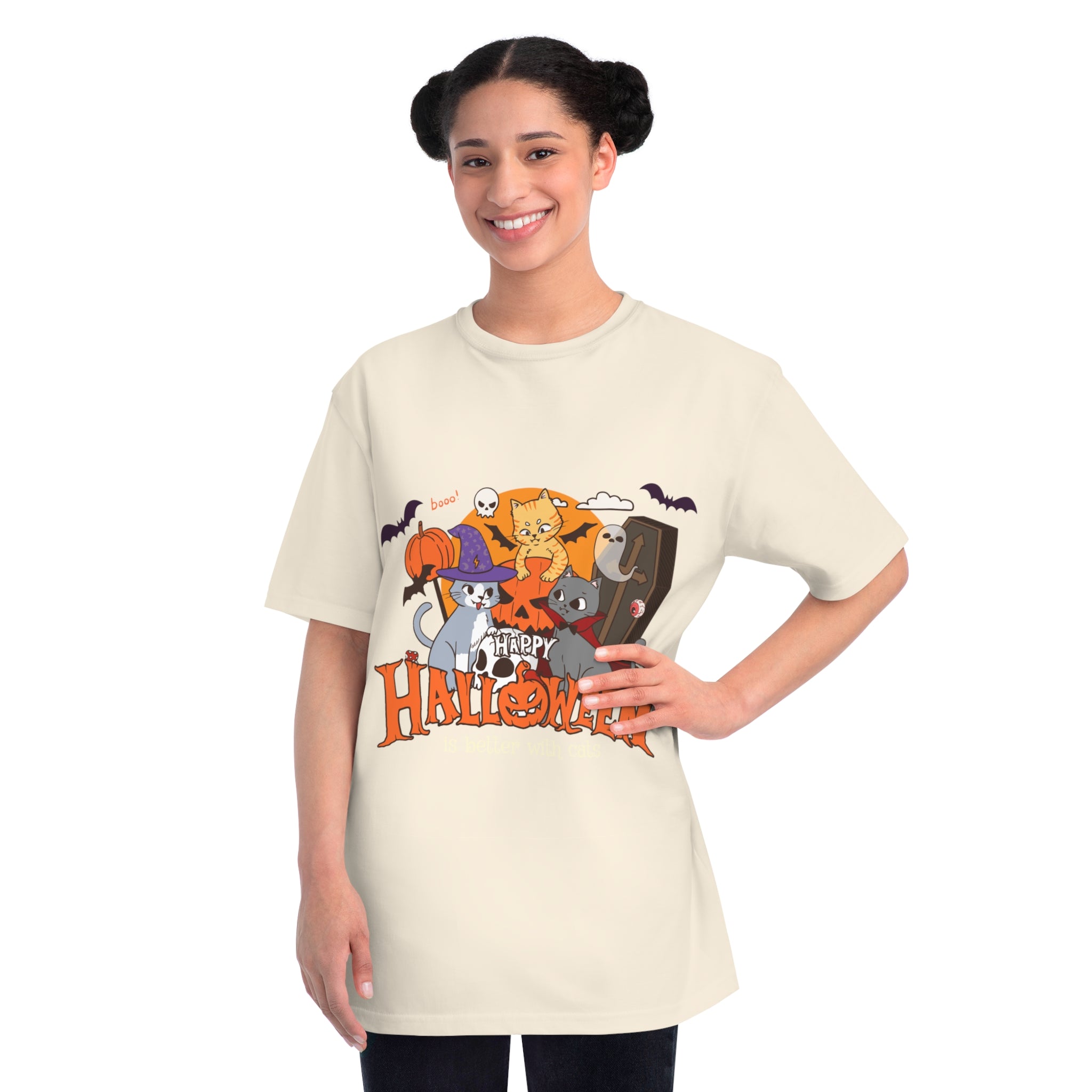 Halloween is Better with Cats | Organic Unisex Classic T-Shirt