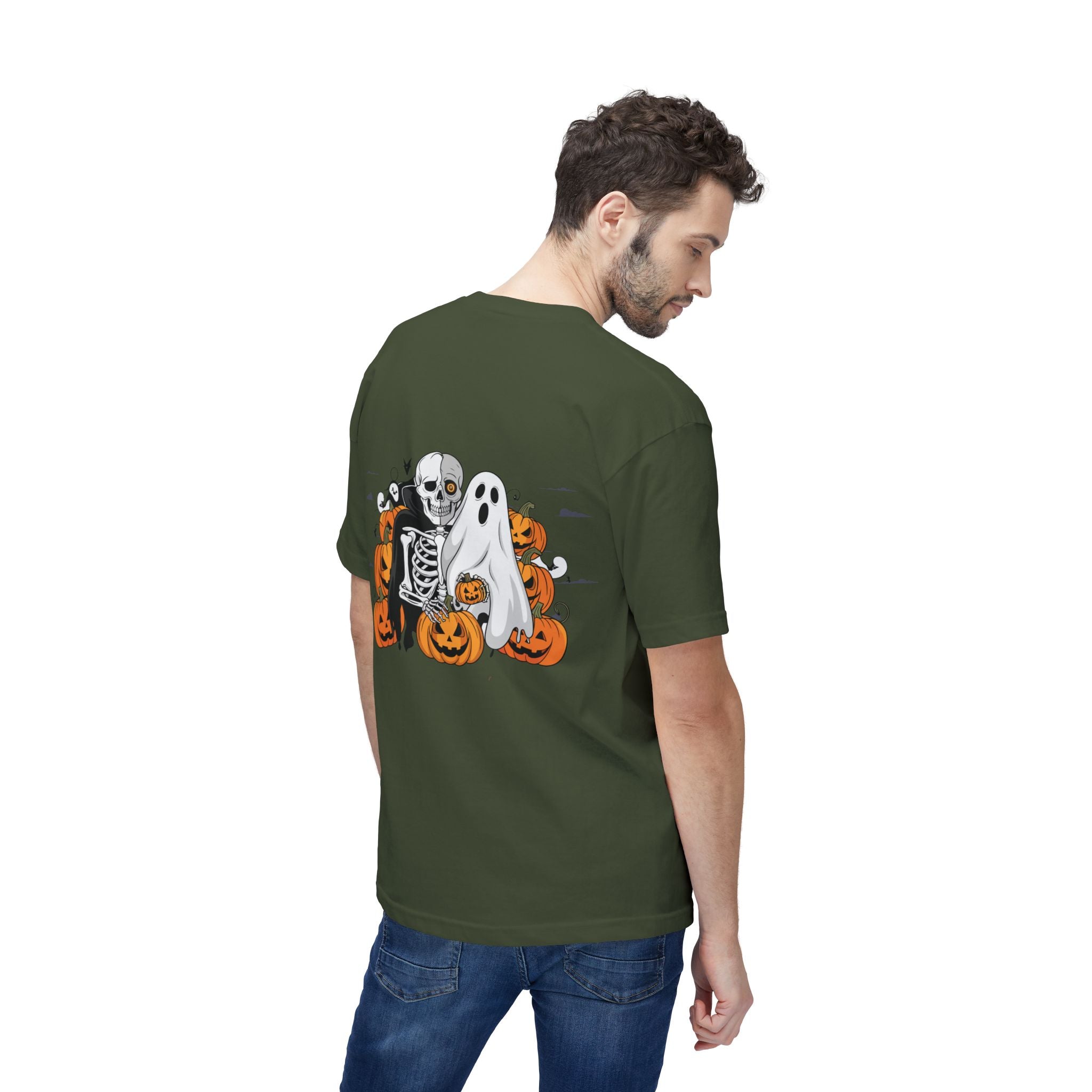 Halloween with Bats | Unisex Midweight T-shirt, Made in US