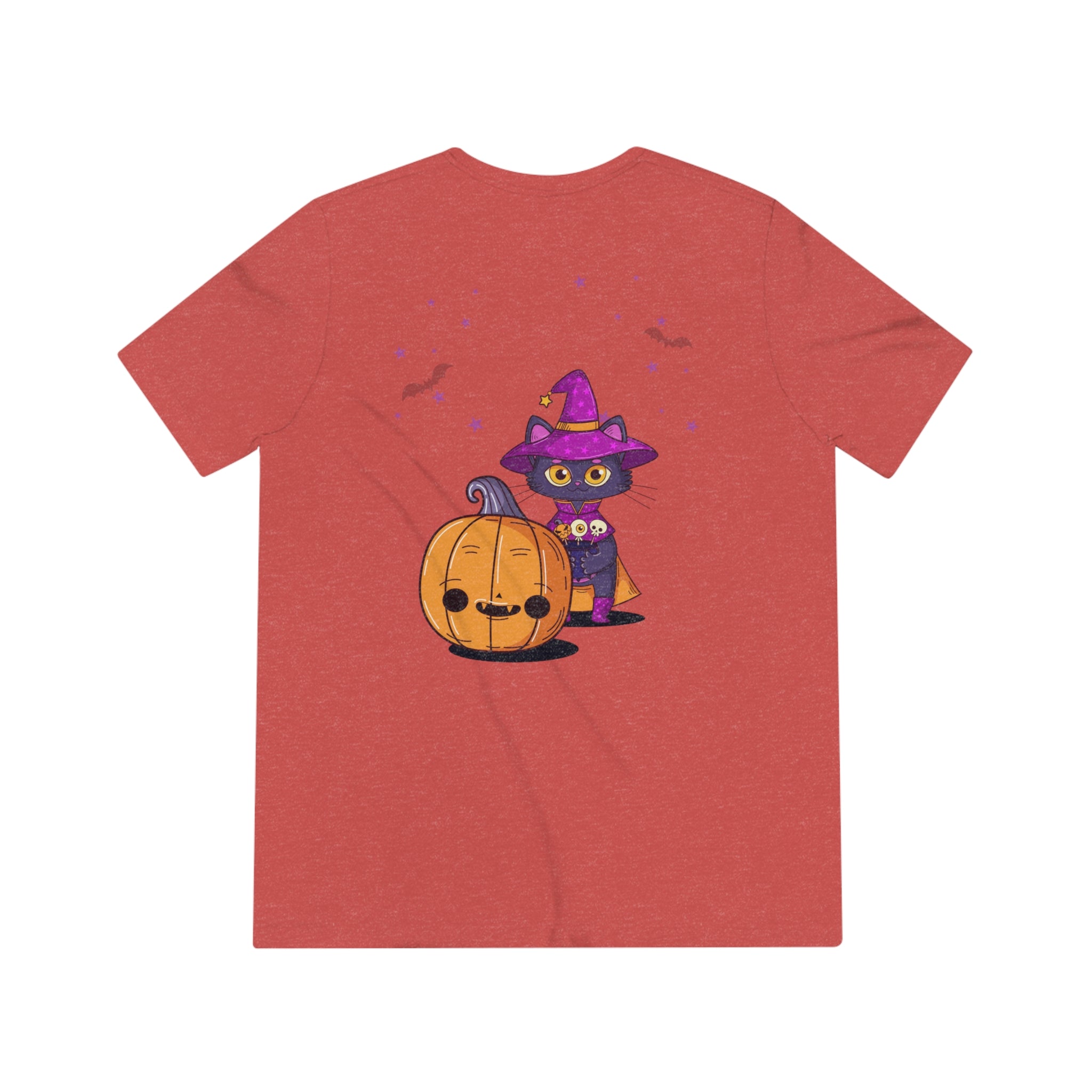 Halloween with Witch's Cats | Unisex Triblend Tee