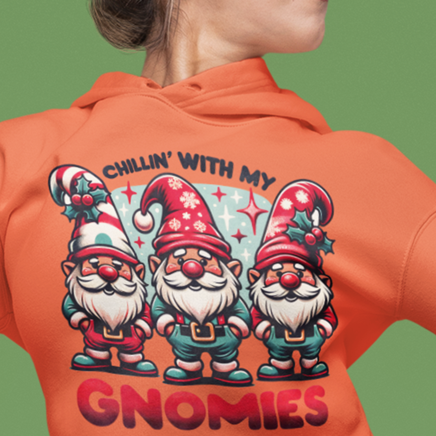 "Chillin' With My Gnomies | Fun Christmas Gnome | Unisex Hoodie