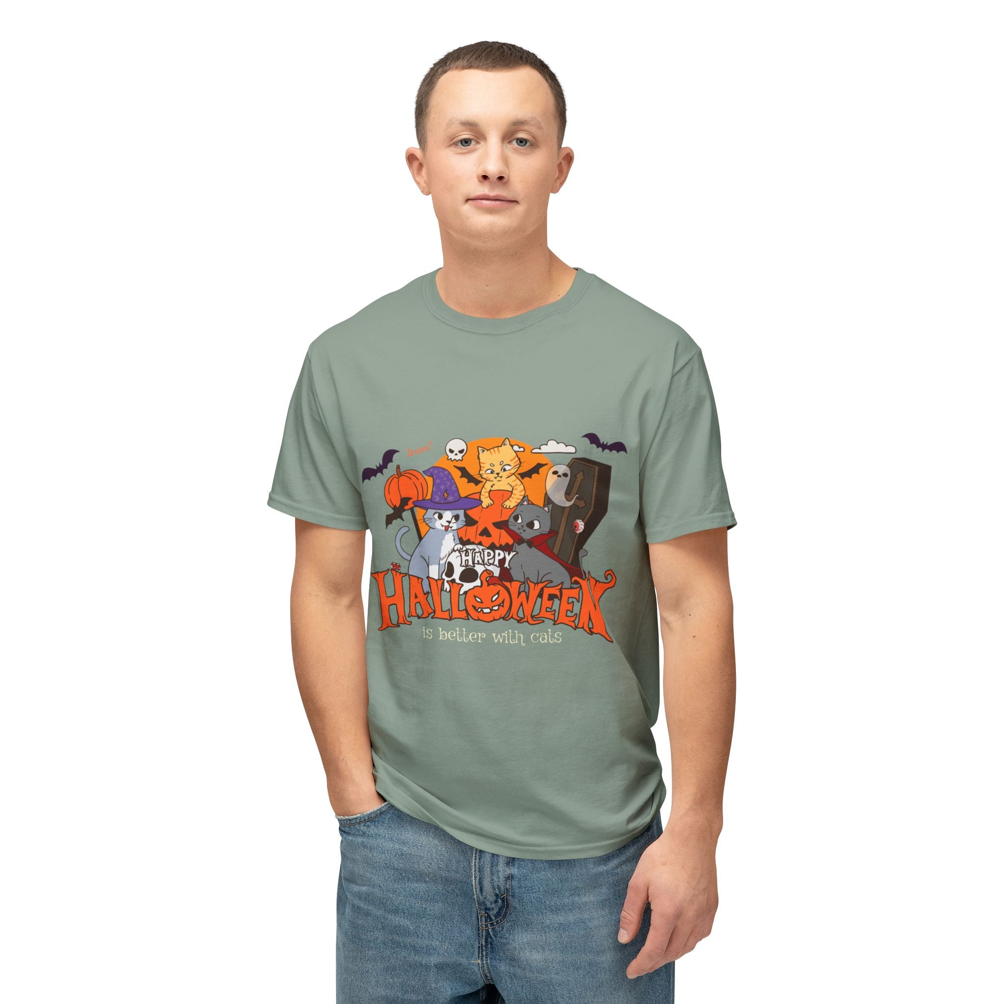 Halloween is Better with Cats | Unisex HD Cotton™ T-shirt