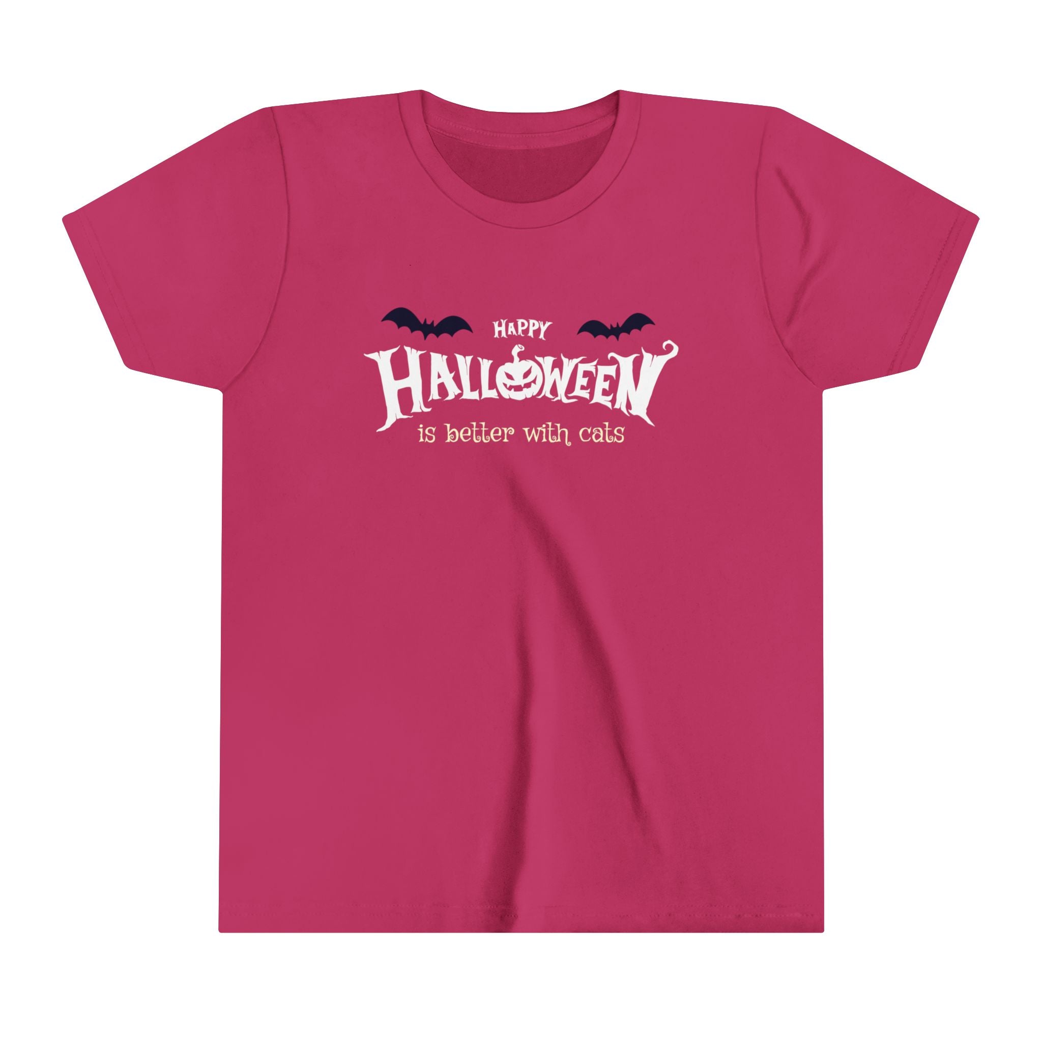 Halloween with Witch's Cats | Youth Short Sleeve Tee