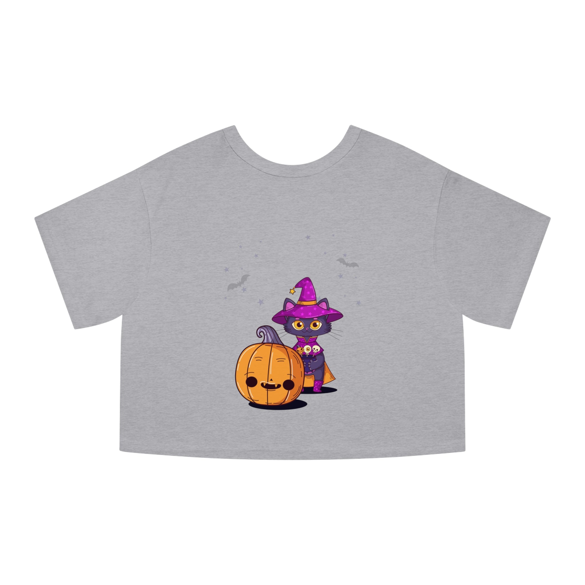 Halloween with Witch's Cats | Champion Women's Heritage Cropped T-Shirt