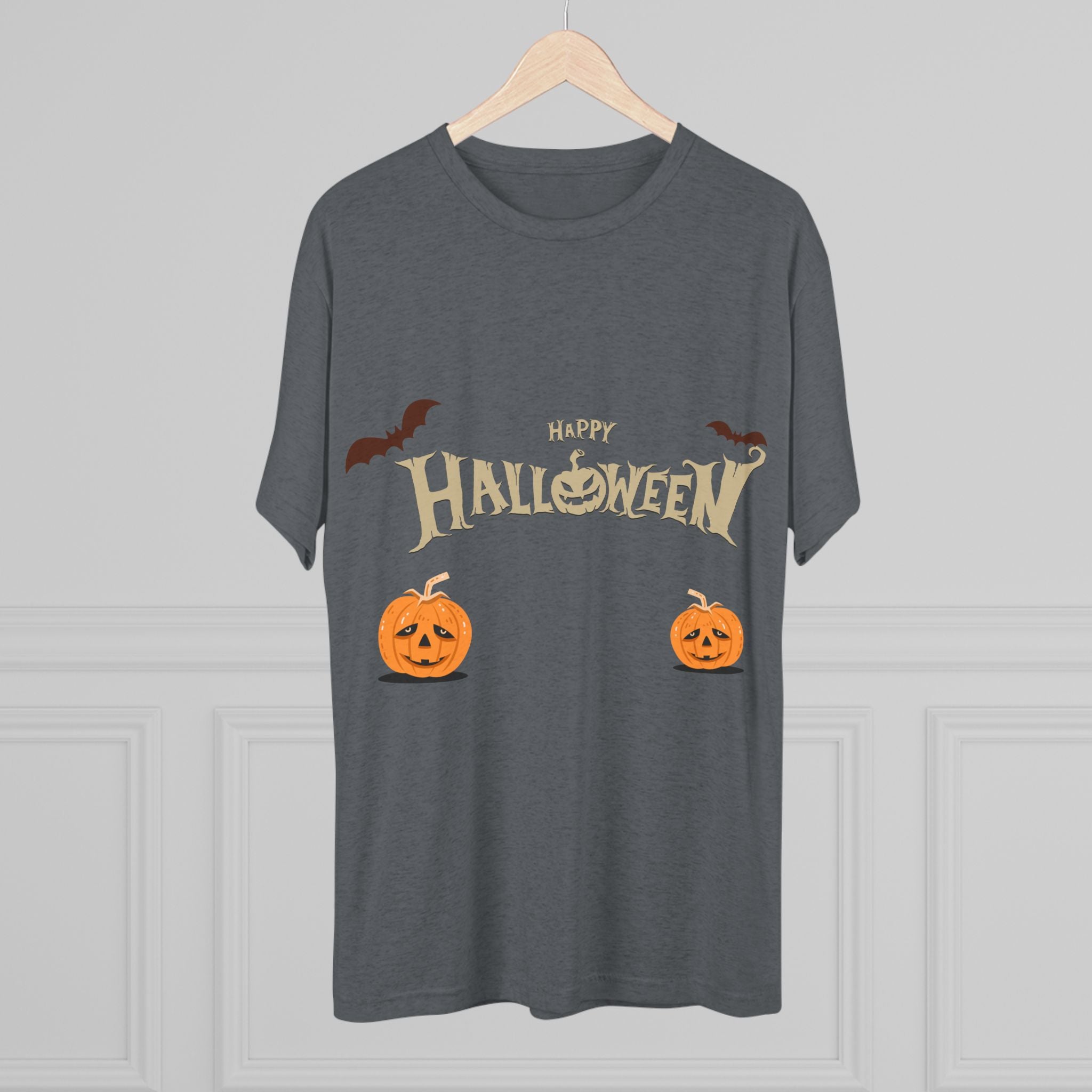 Halloween with Pumpkins | Unisex Tri-Blend Crew Tee