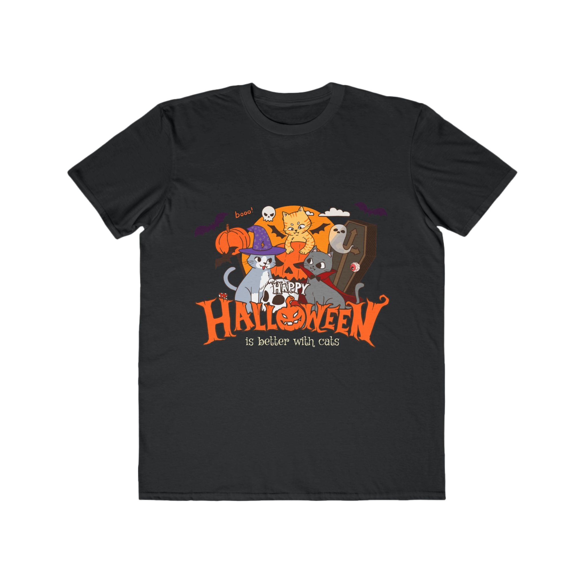 Halloween is Better with Cats | Men's Lightweight Fashion Tee