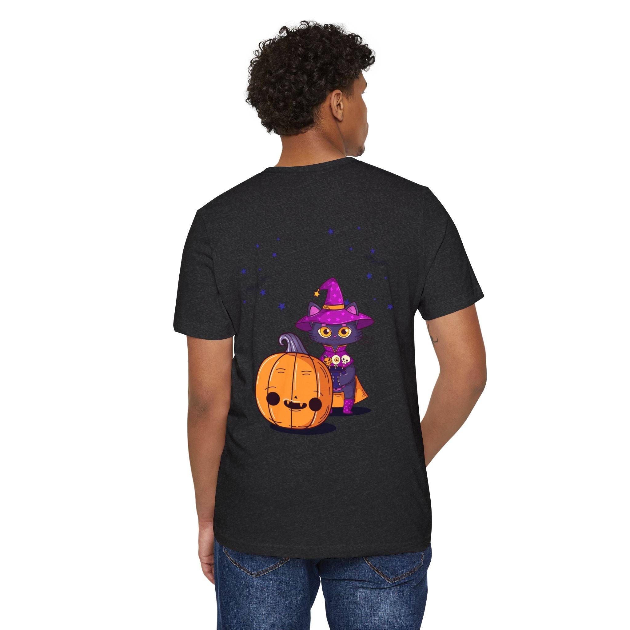 Halloween with Witch's Cats | Unisex Recycled Organic T-Shirt