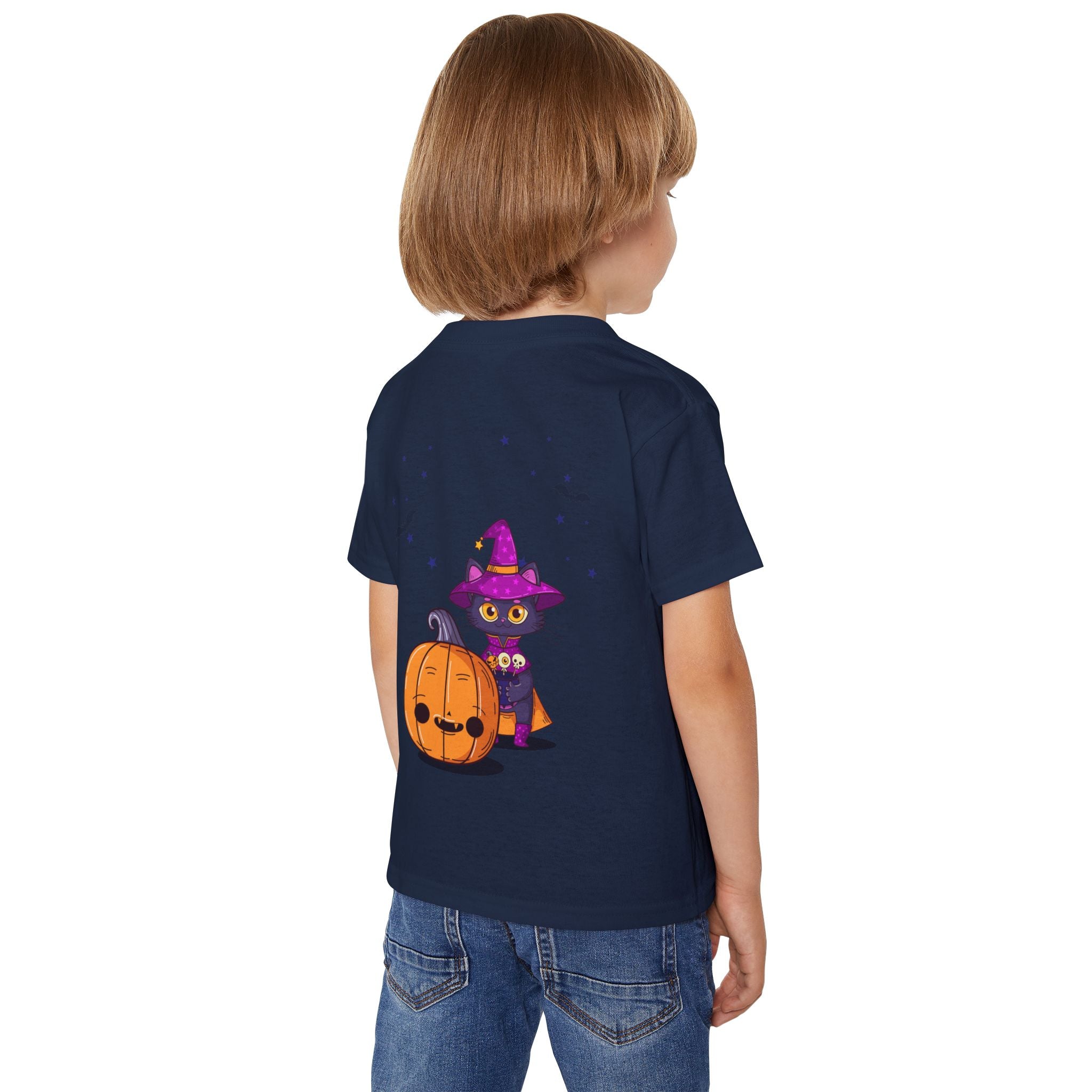 Halloween with Witch's Cats | Heavy Cotton Toddler T-shirt