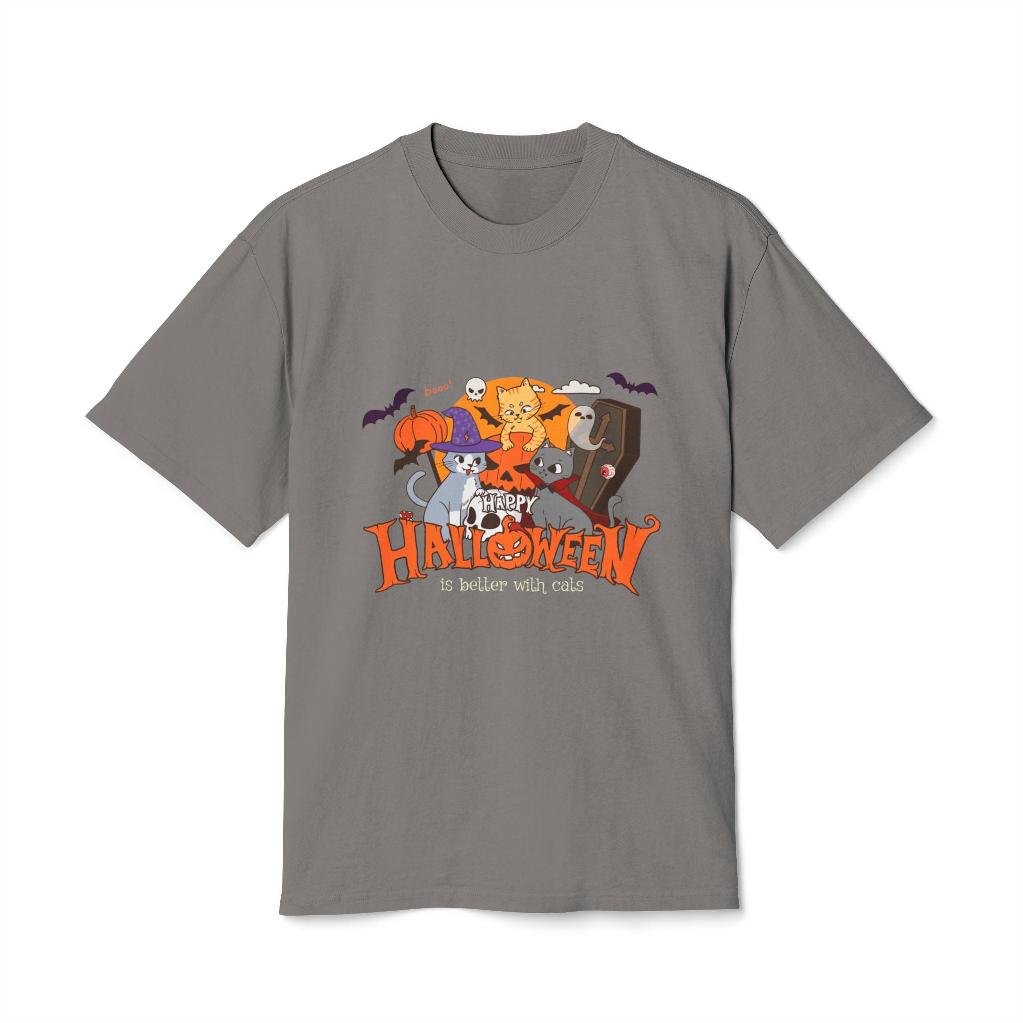 Halloween is Better with Cats | Unisex Heavy Faded Tee