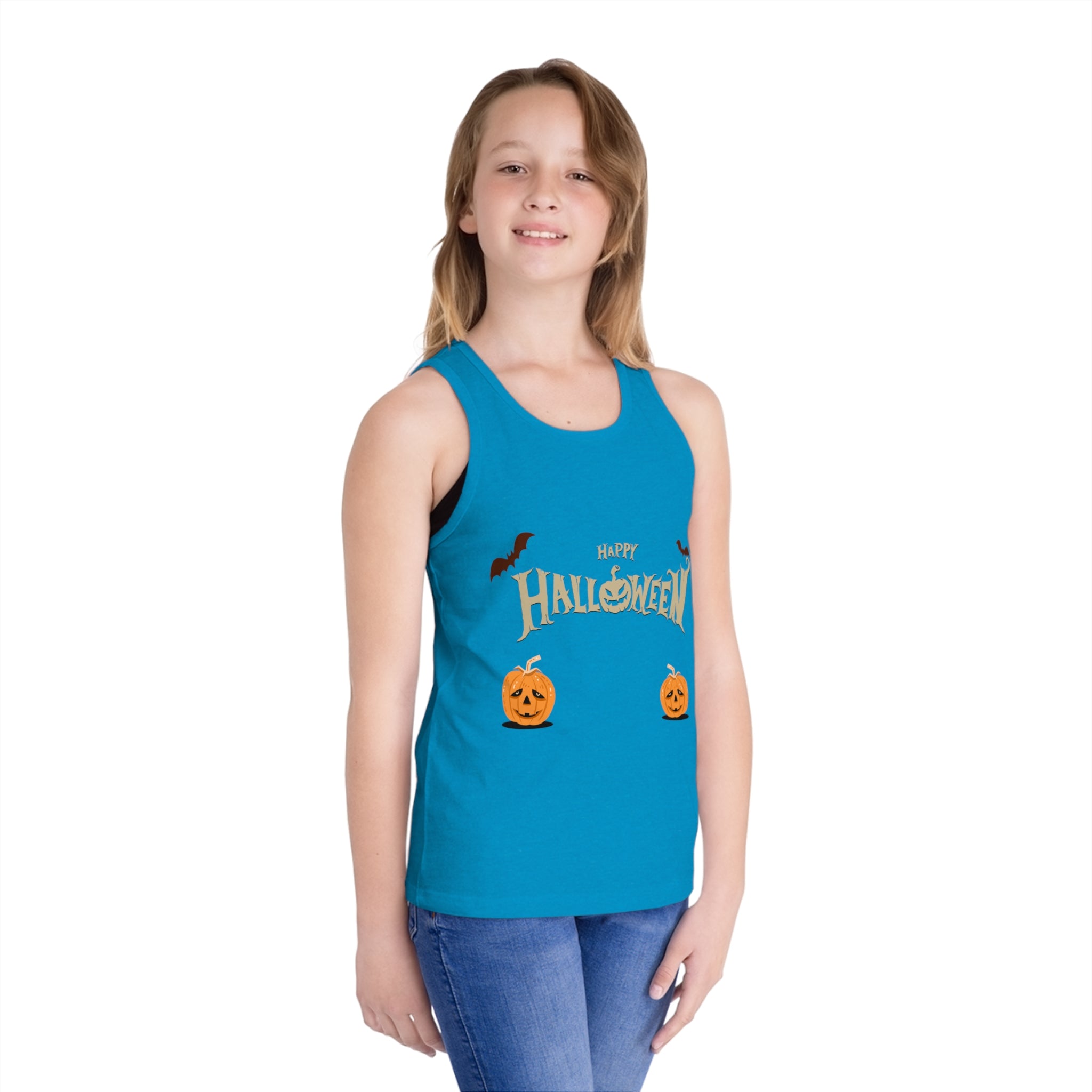 Halloween with Bats | Kid's Jersey Tank Top