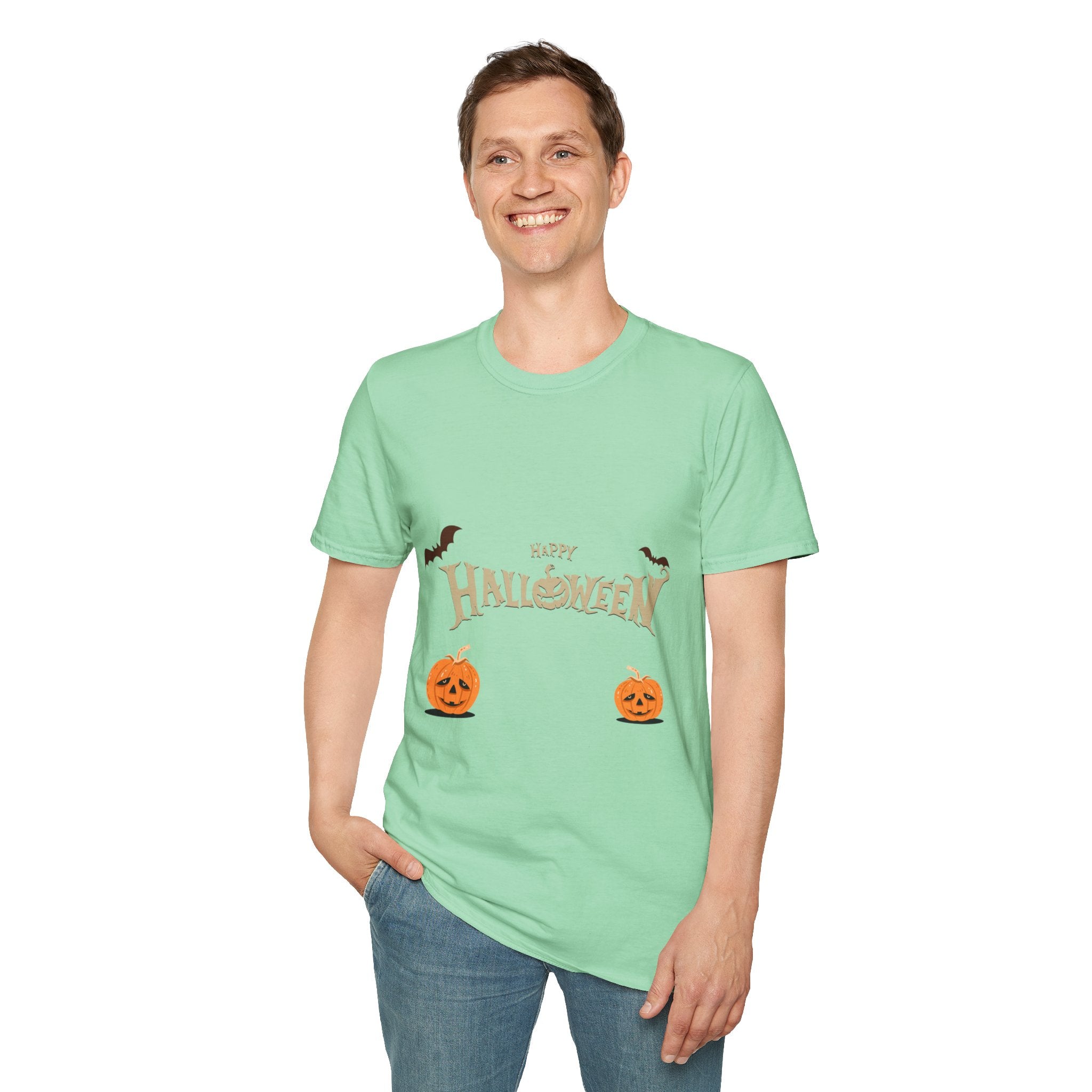 Halloween with Pumpkins | Unisex Softstyle T-Shirt